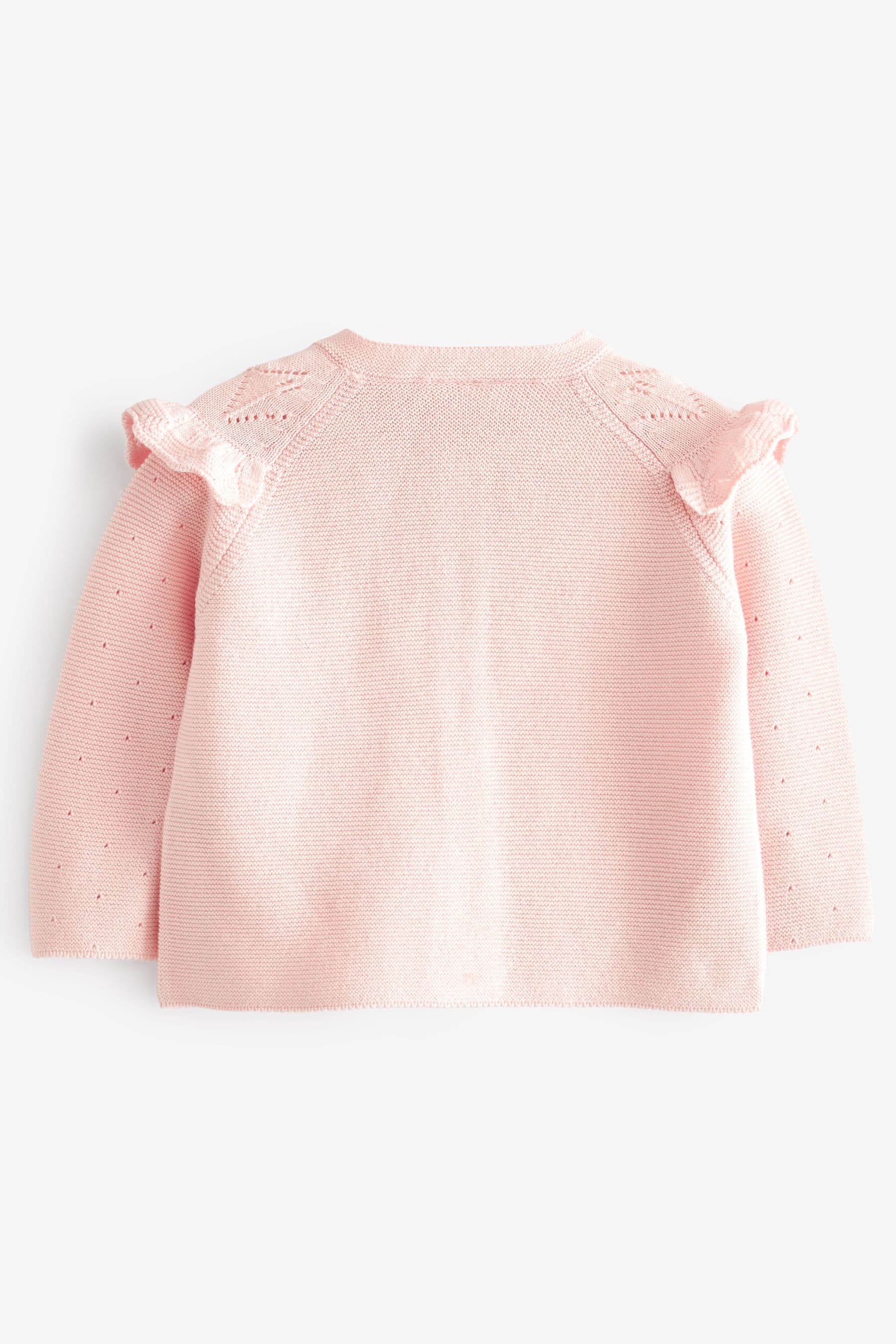 Pink Pointelle Baby Cardigan (0mths-2yrs)