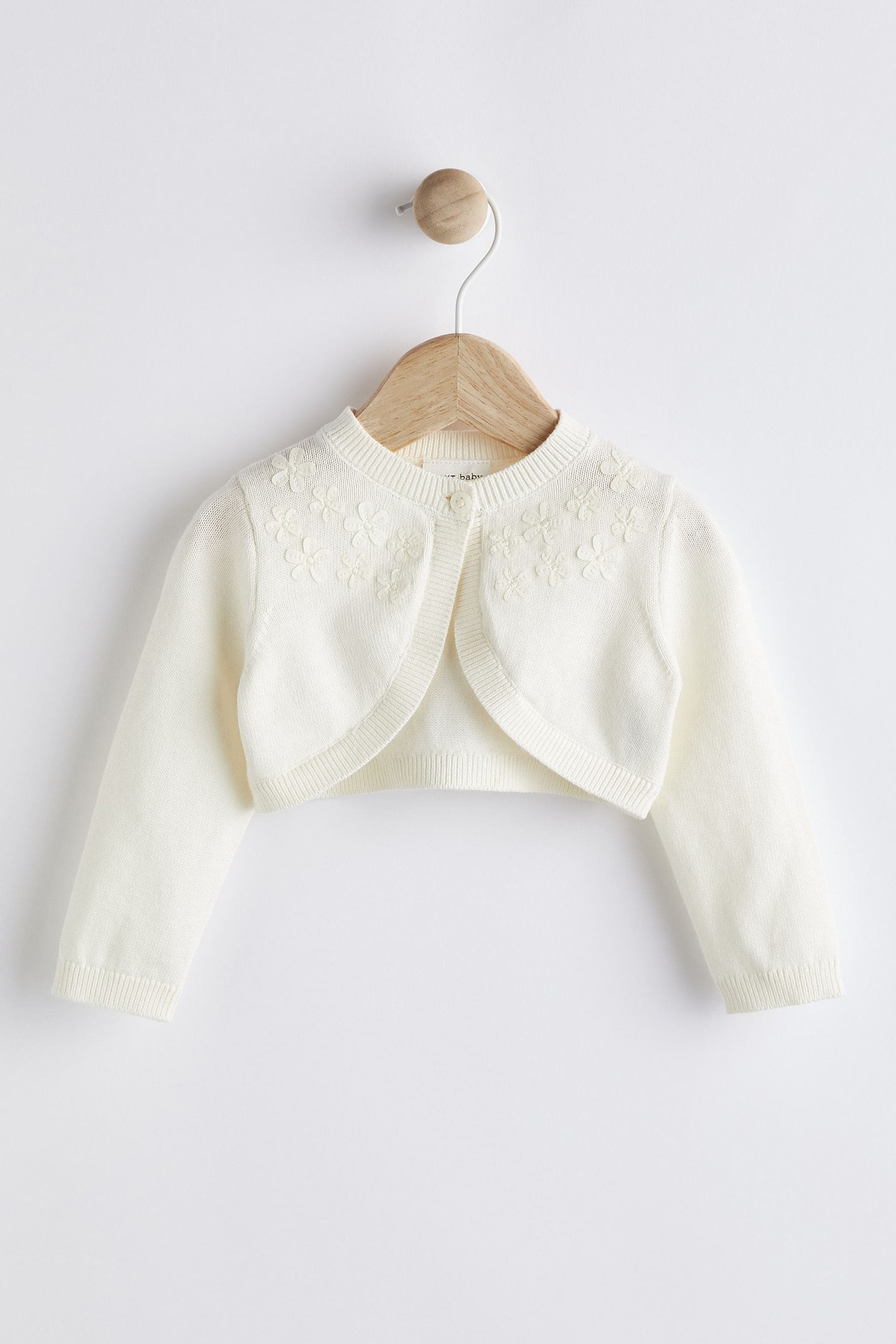 Cream Knitted Baby Shrug Cardigan (0mths-2yrs)