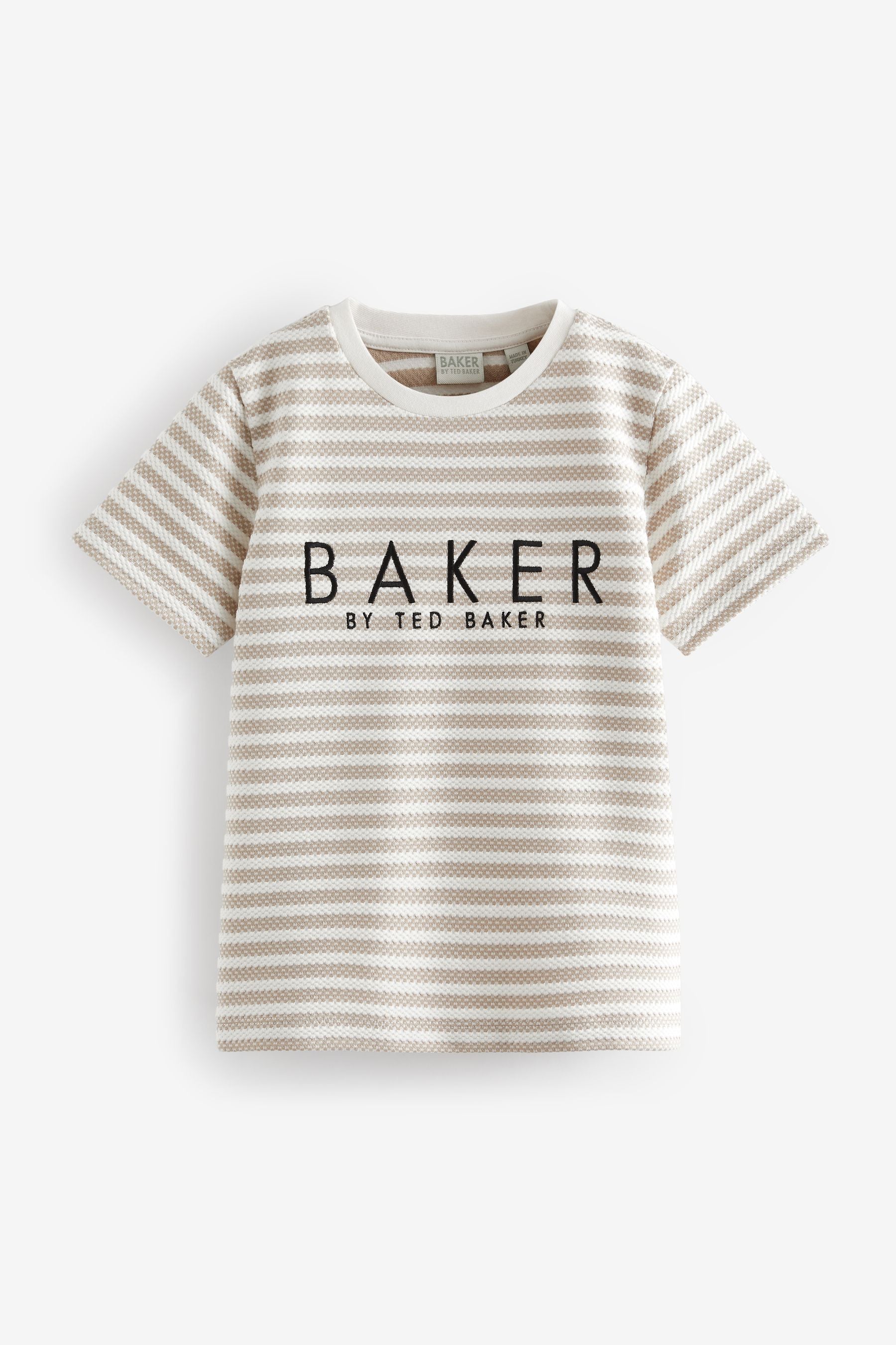 Neutral Baker by Ted Baker Textured Stripe T-Shirt