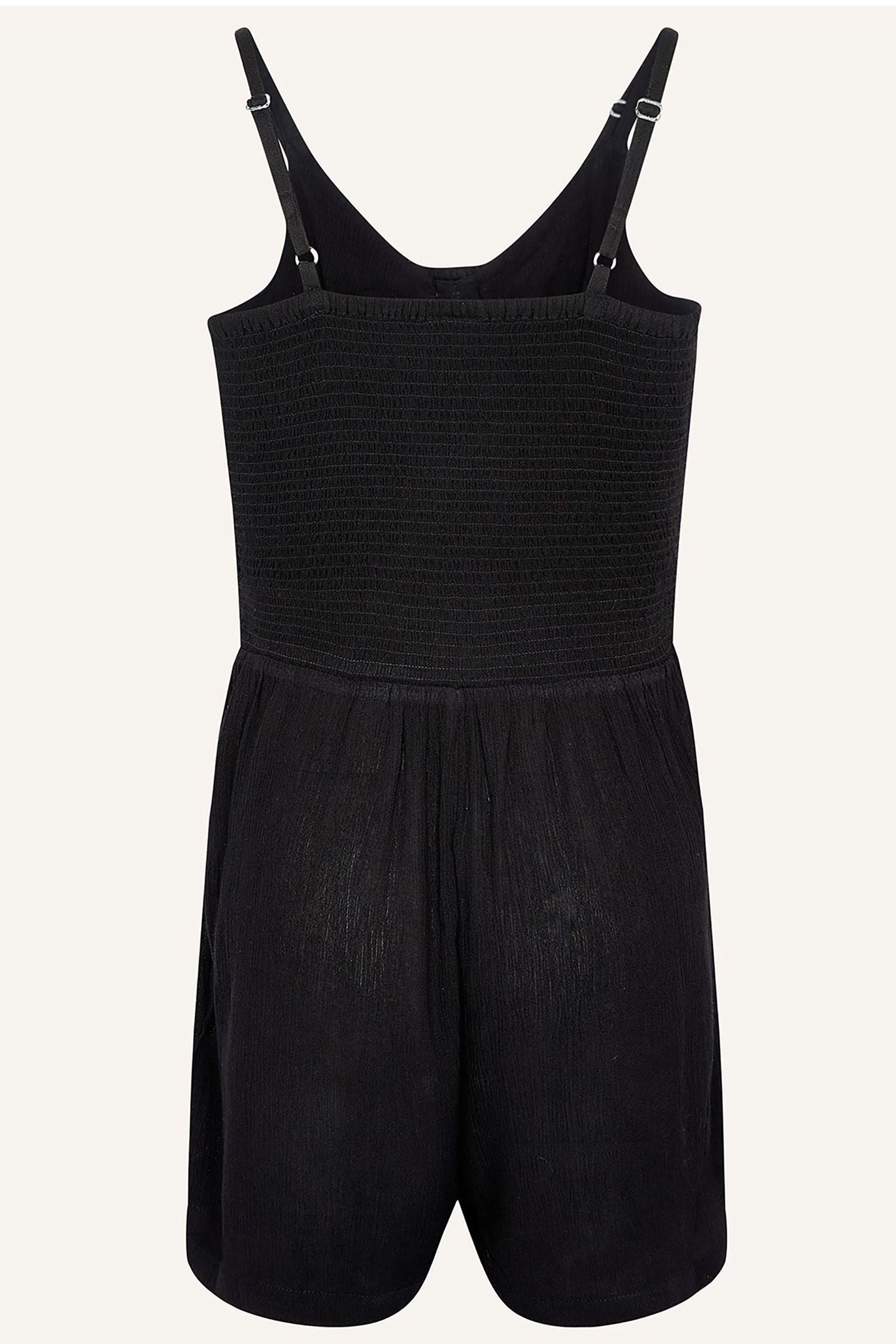 Black Monsoon Black Tie Front Playsuit