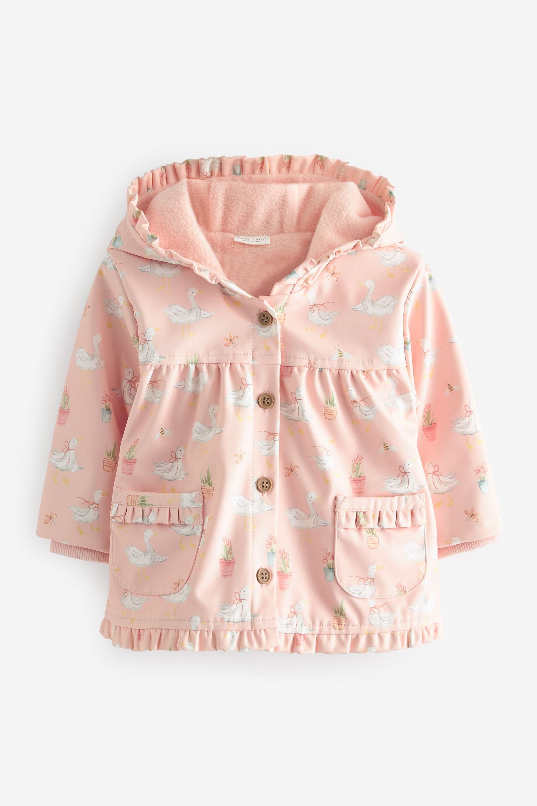 Peach Pink Duck Baby Rubberised Coat (0mths-2yrs)