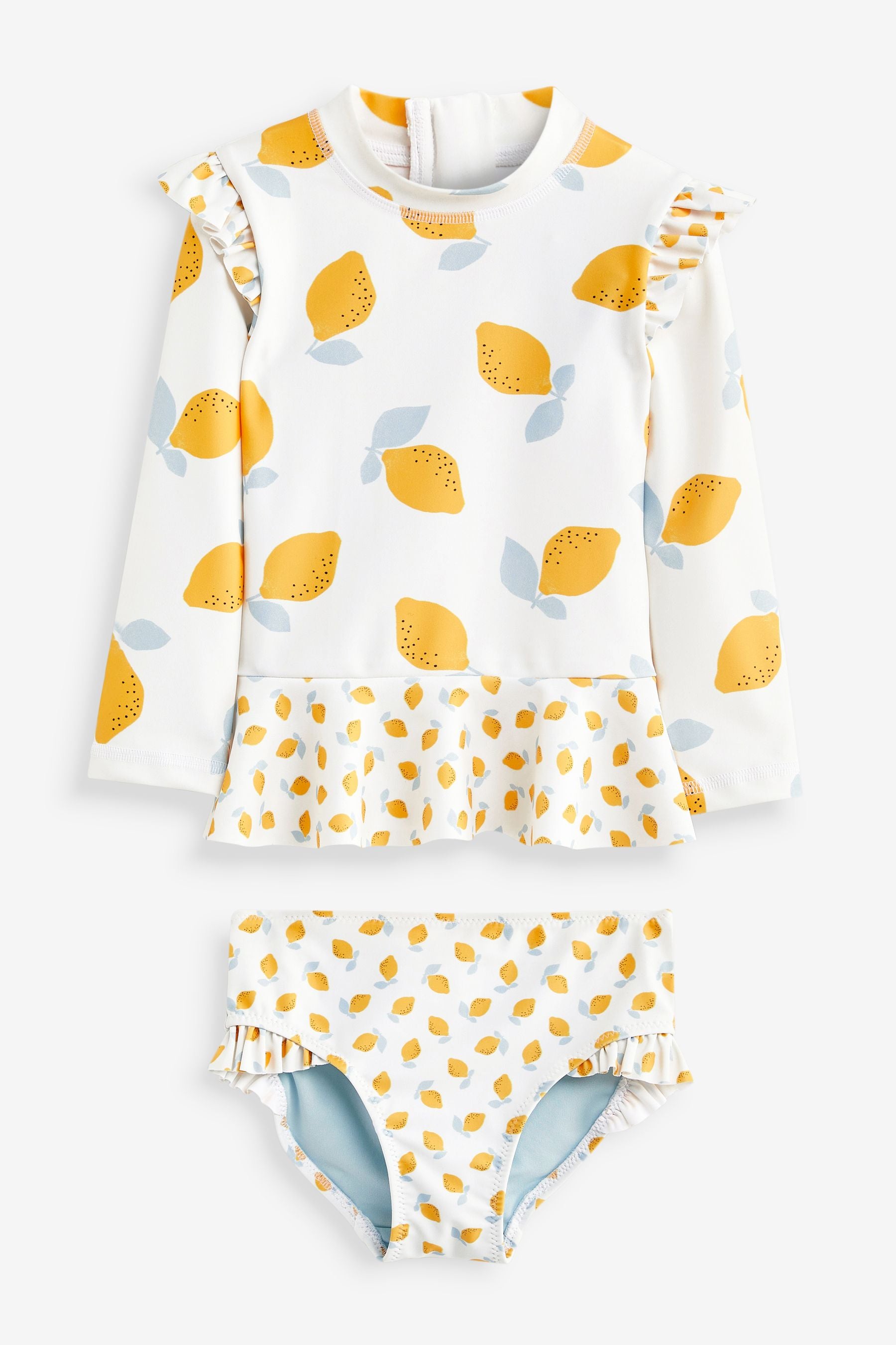 White/Lemon 2 Piece Sunsafe Swim Suit (3mths-7yrs)