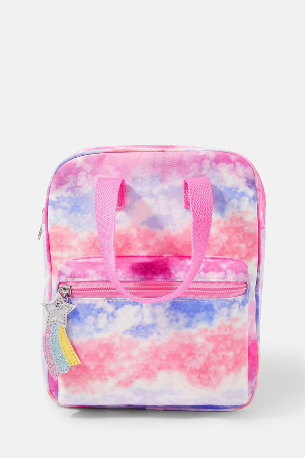 Angels by Accessorize Girls Pink Tie Dye Backpack