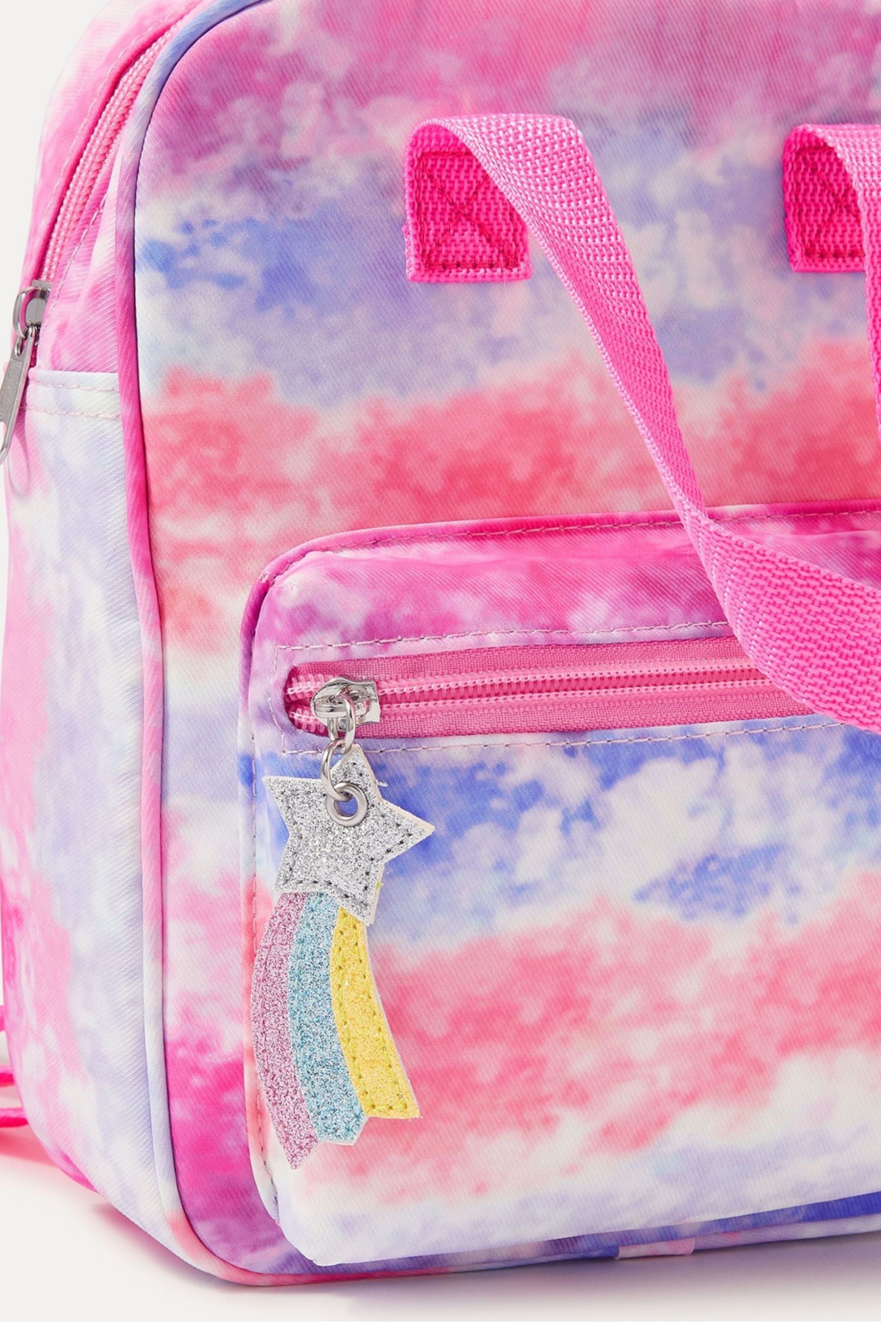 Angels by Accessorize Girls Pink Tie Dye Backpack