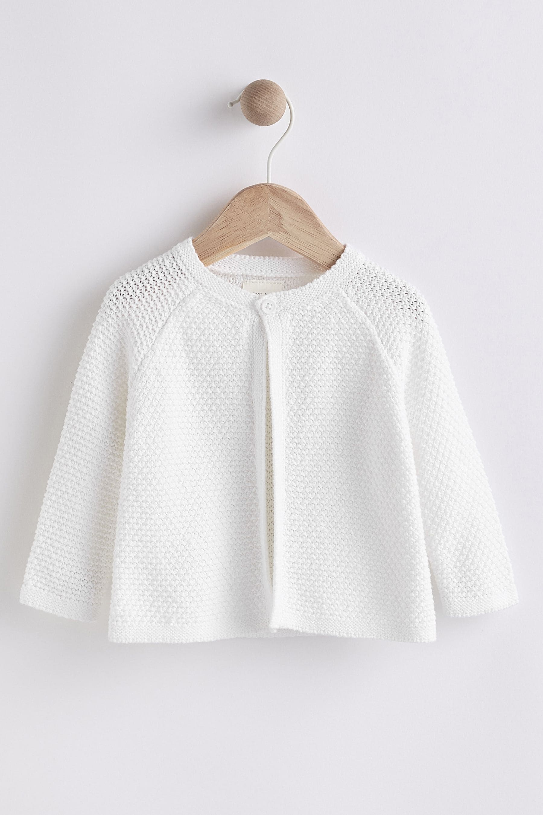 White Bobble Cardigan