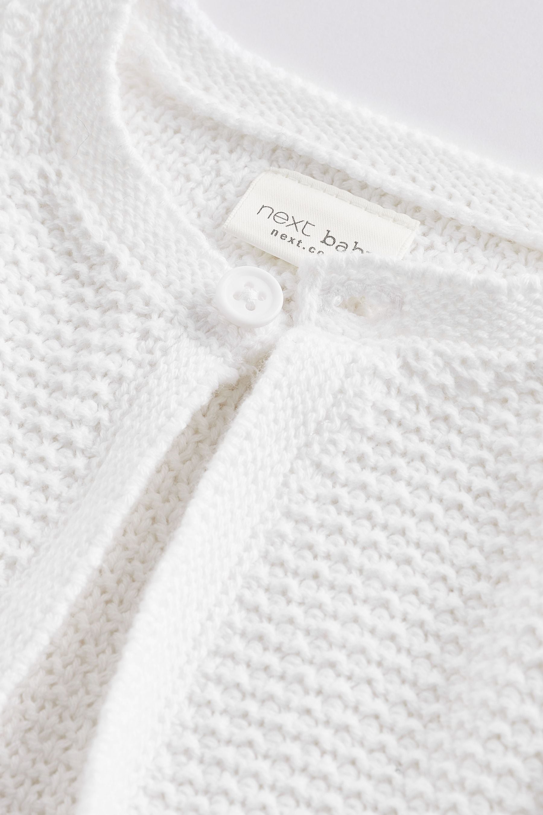 White Bobble Cardigan