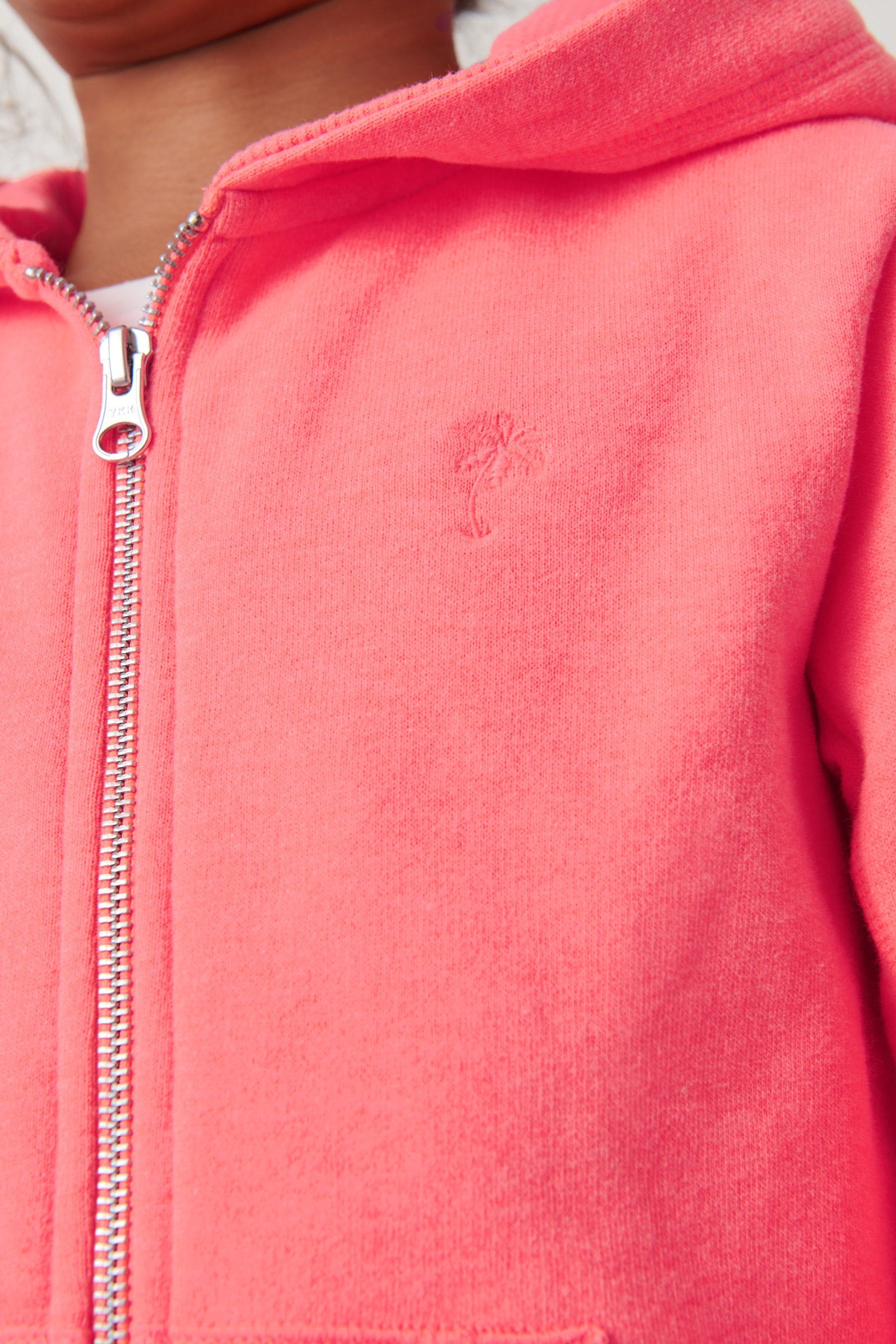 Fluro Pink Zip Through Hoodie (3-16yrs)