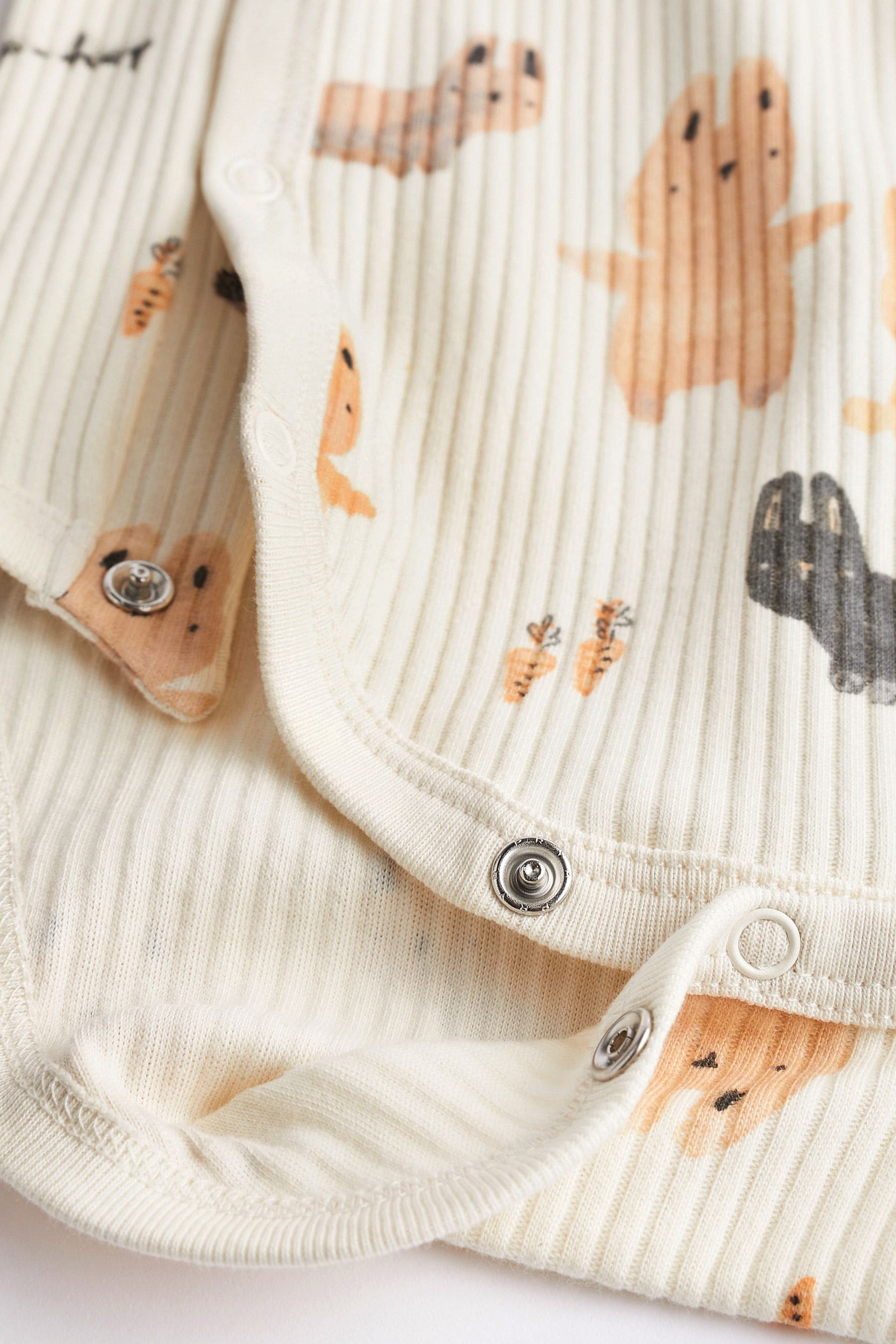 Neutral Bunny Baby Bodysuits 3 Pack (0mths-2yrs)