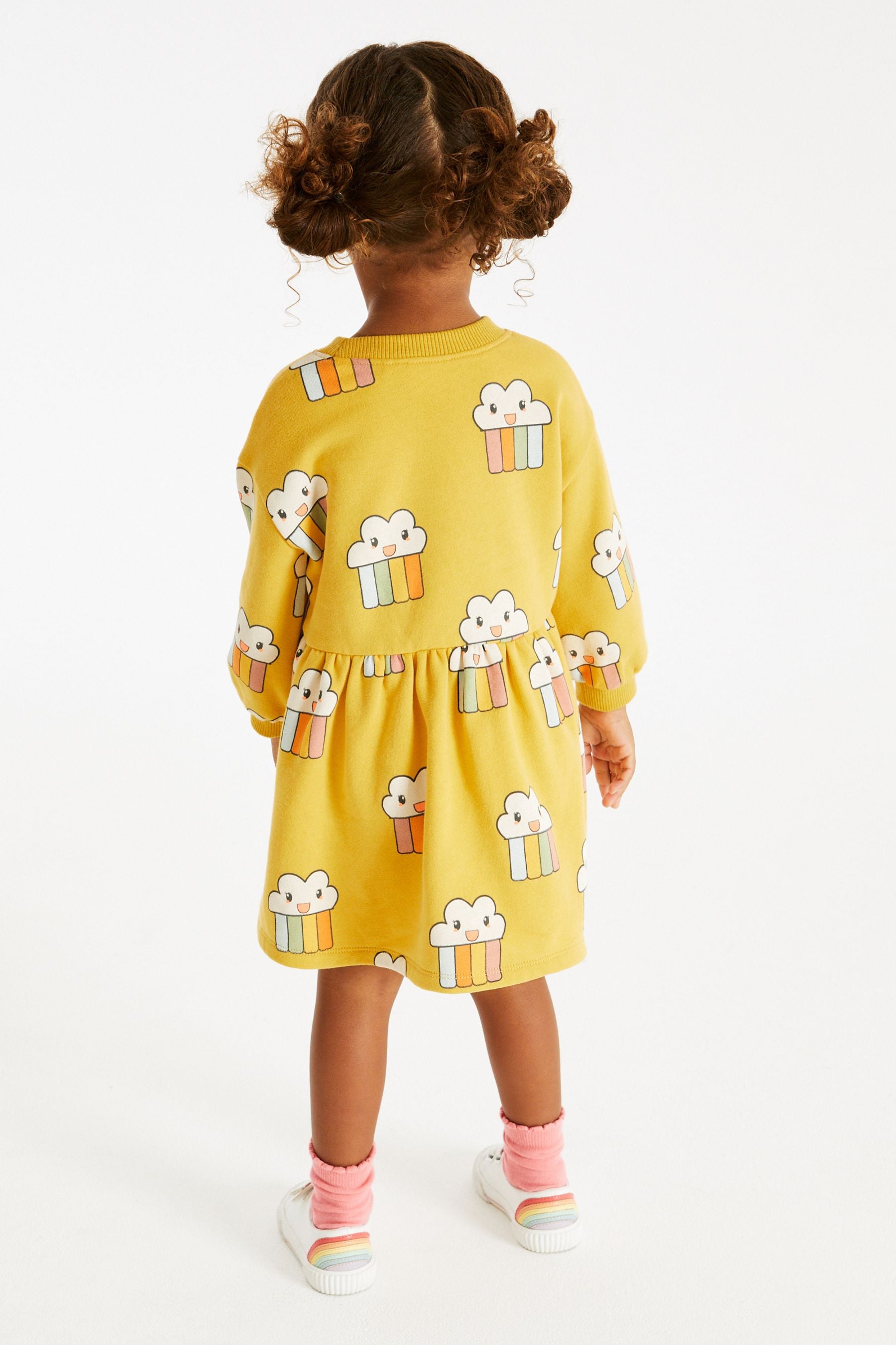 Yellow Rainbow Sweat Dress (3mths-7yrs)