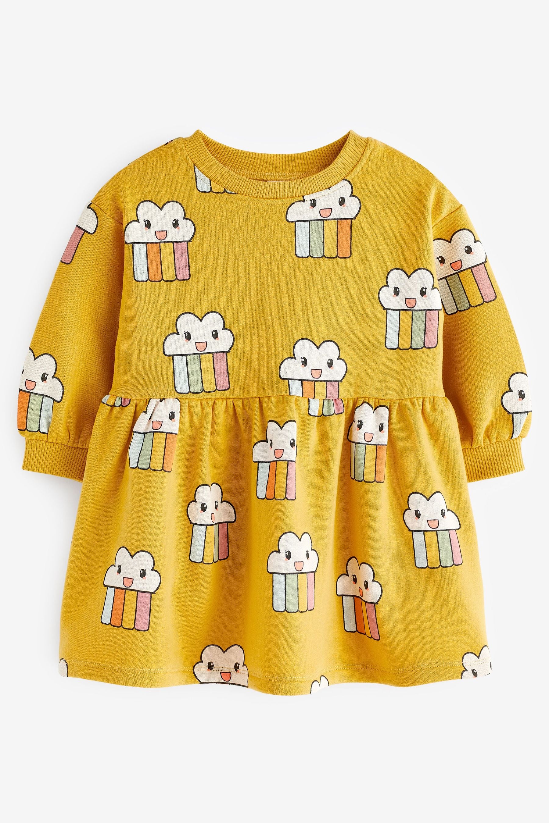 Yellow Rainbow Sweat Dress (3mths-7yrs)