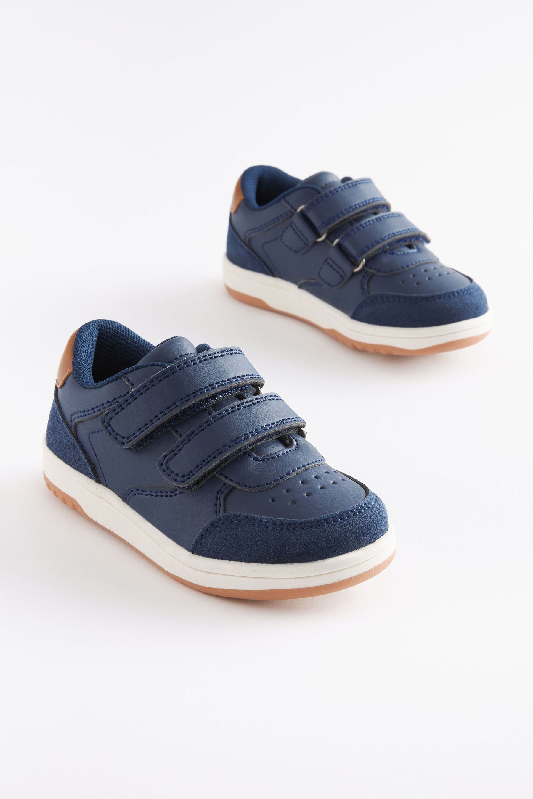 Navy Two Strap Touch Fastening Smart Trainers