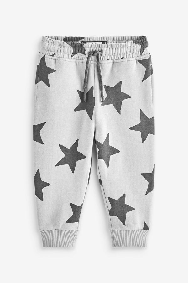 Grey Star All Over Print Joggers (3mths-7yrs)