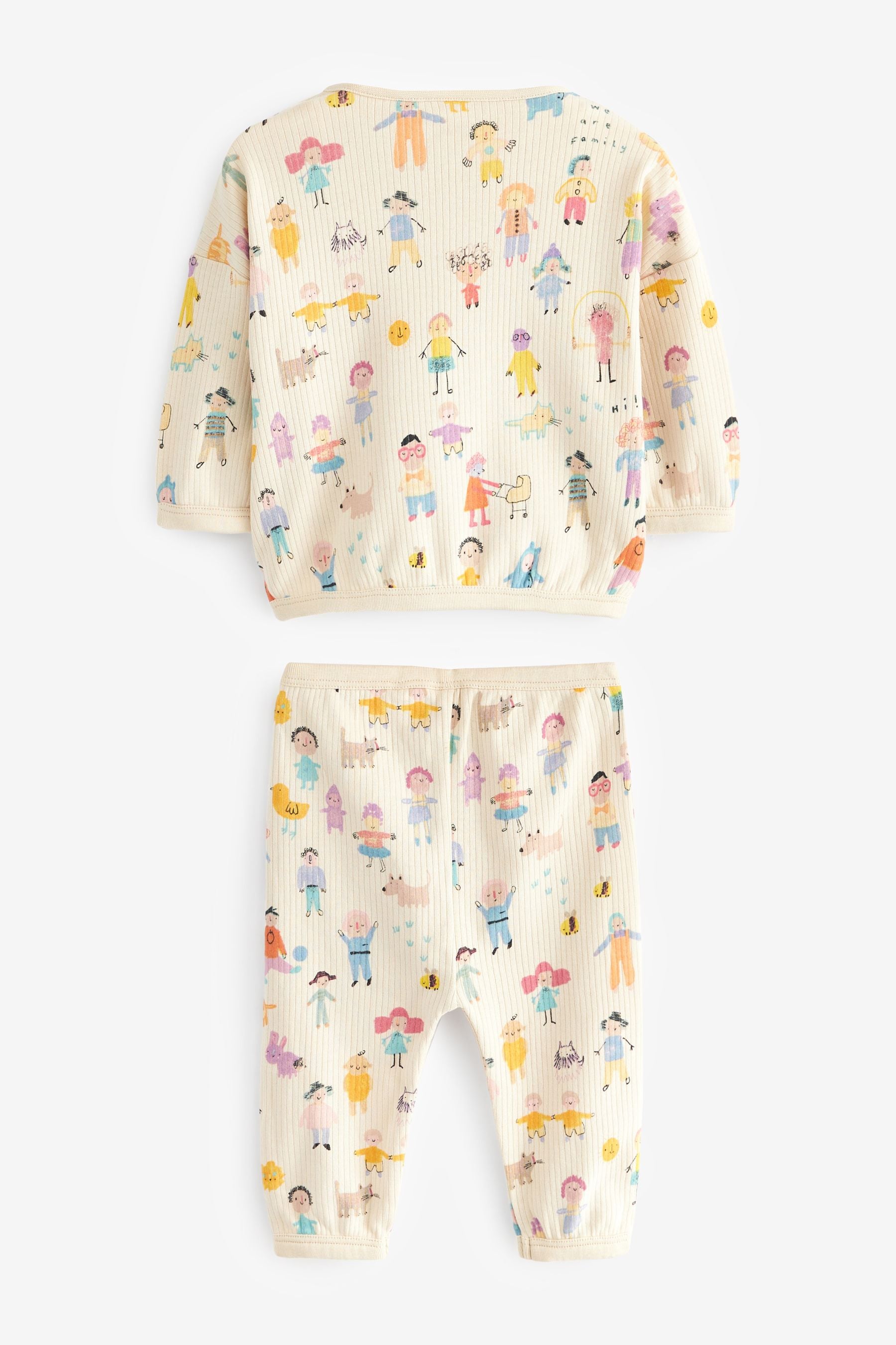 Multi Neutral 2 Piece Baby T-Shirt And Leggings Set (0mths-2yrs)