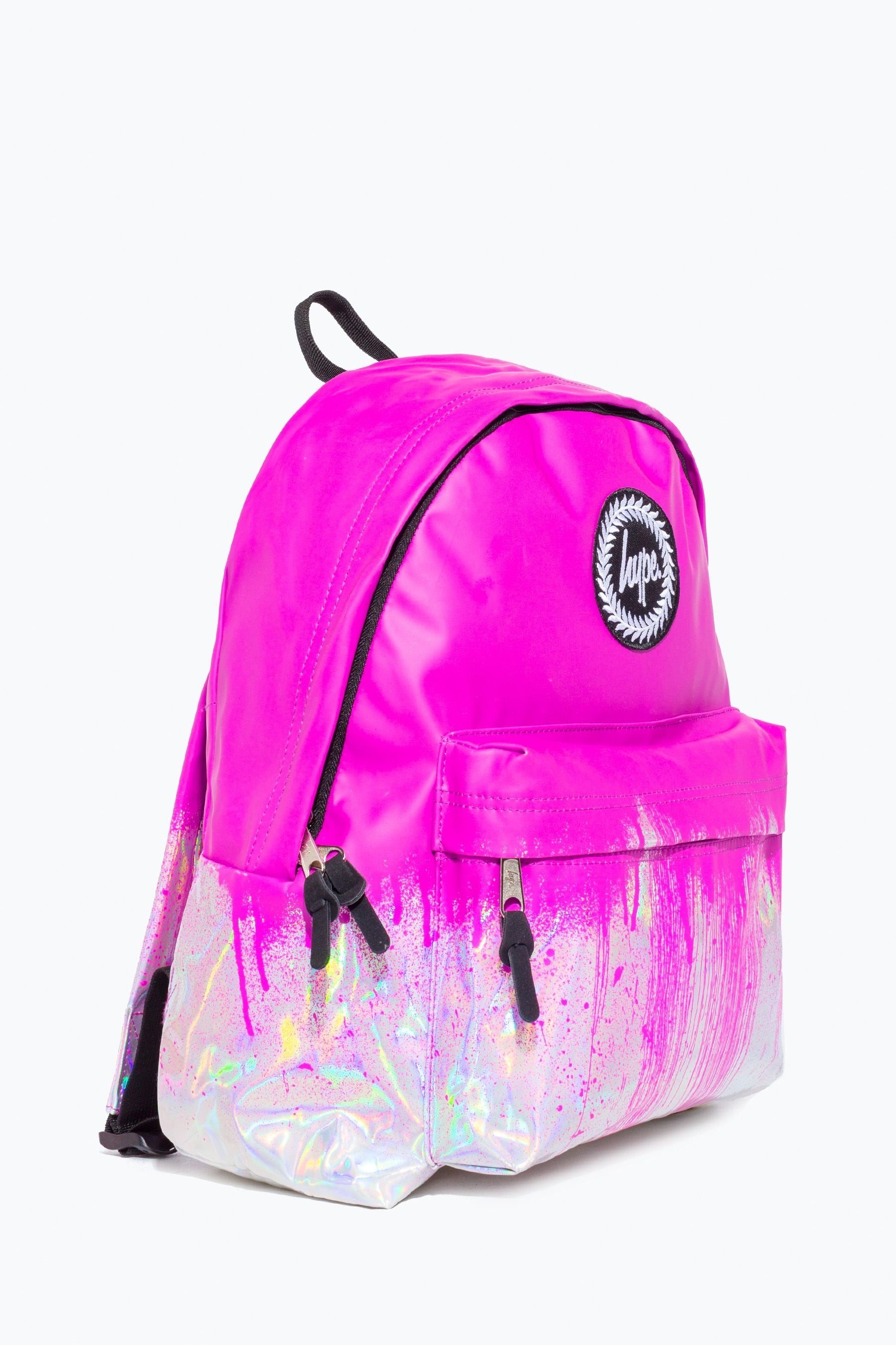 Pink Hype. Pink Holo Drips Backpack