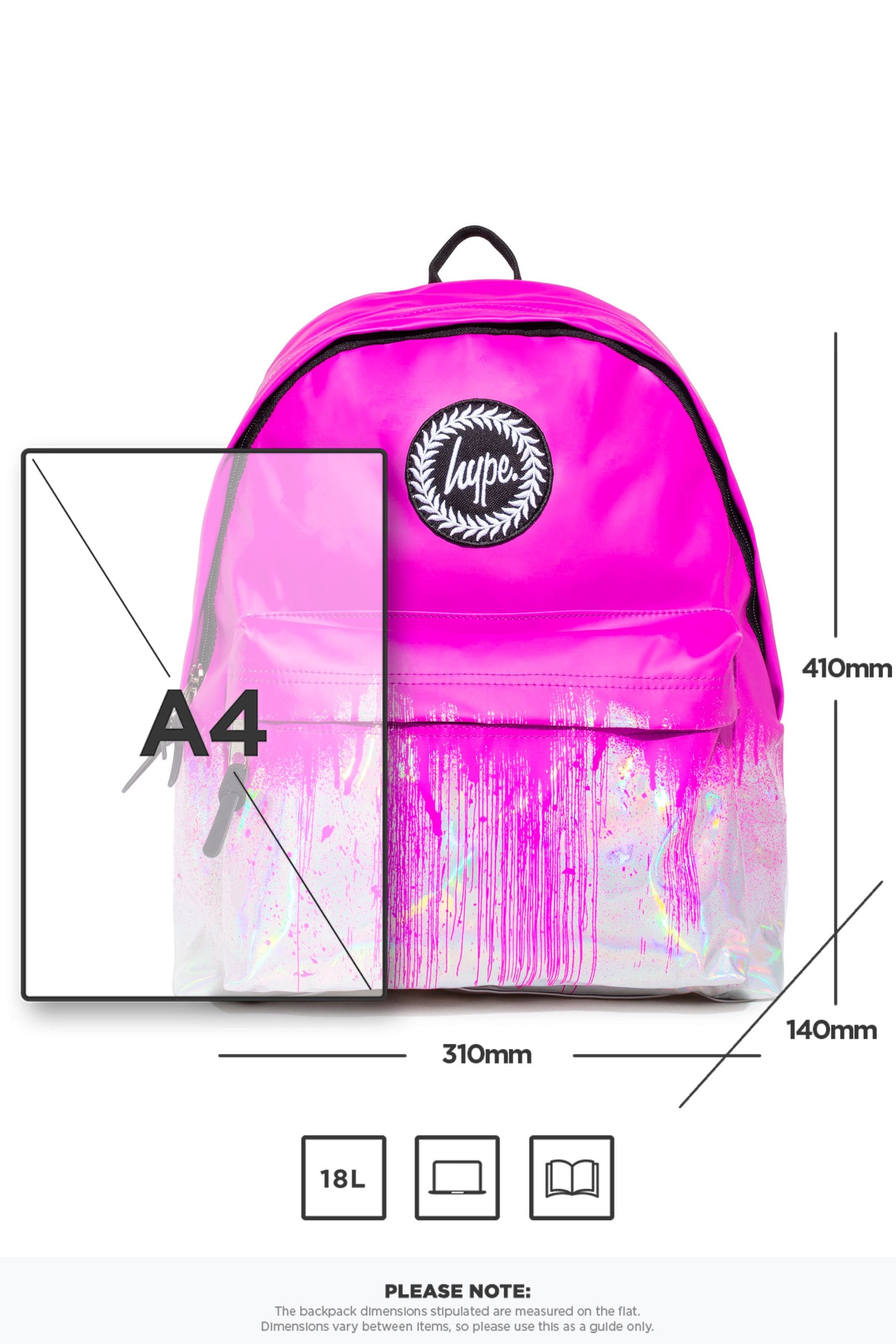 Pink Hype. Pink Holo Drips Backpack