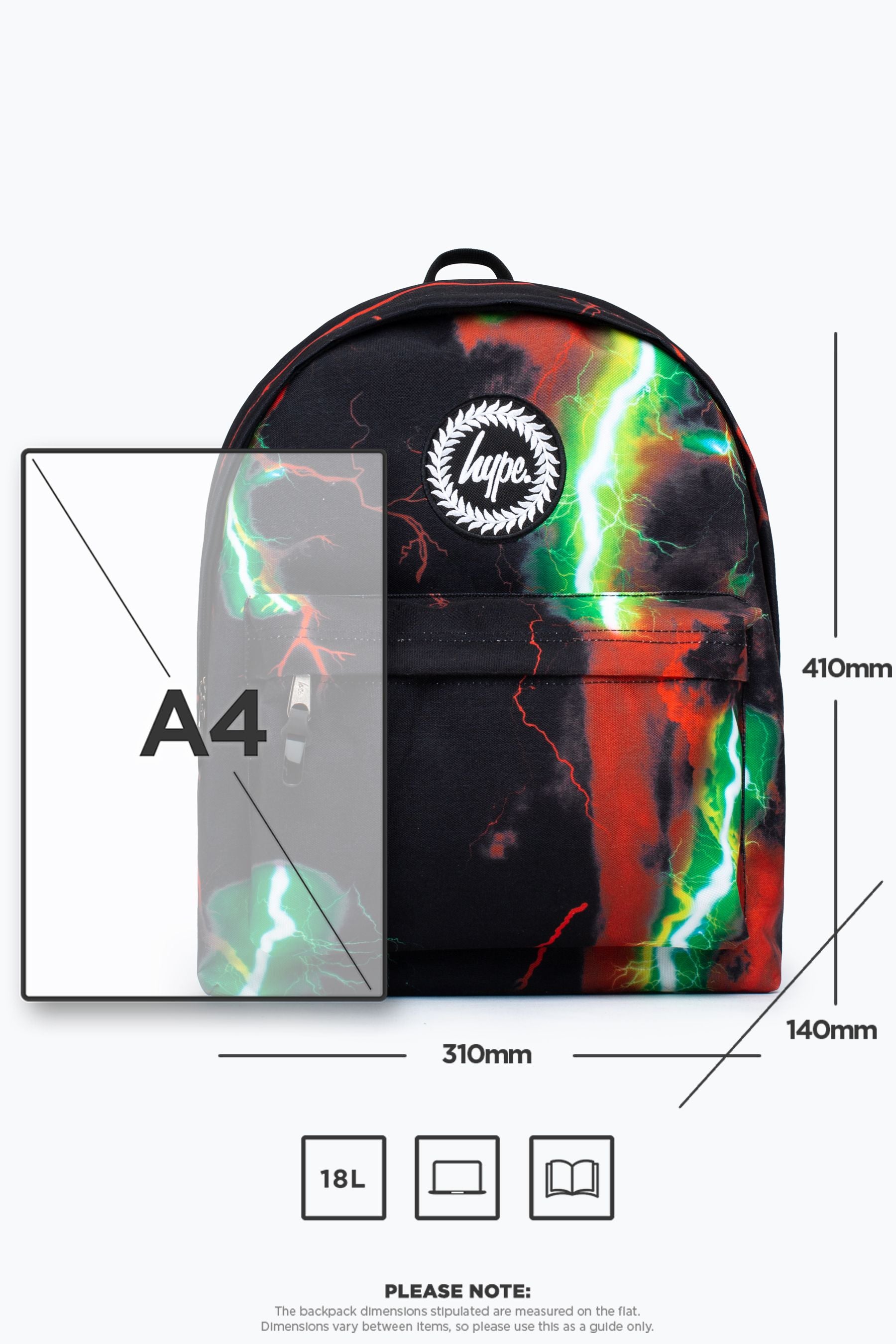 Black Hype. Unisex Anger Skies Crest Black Backpack