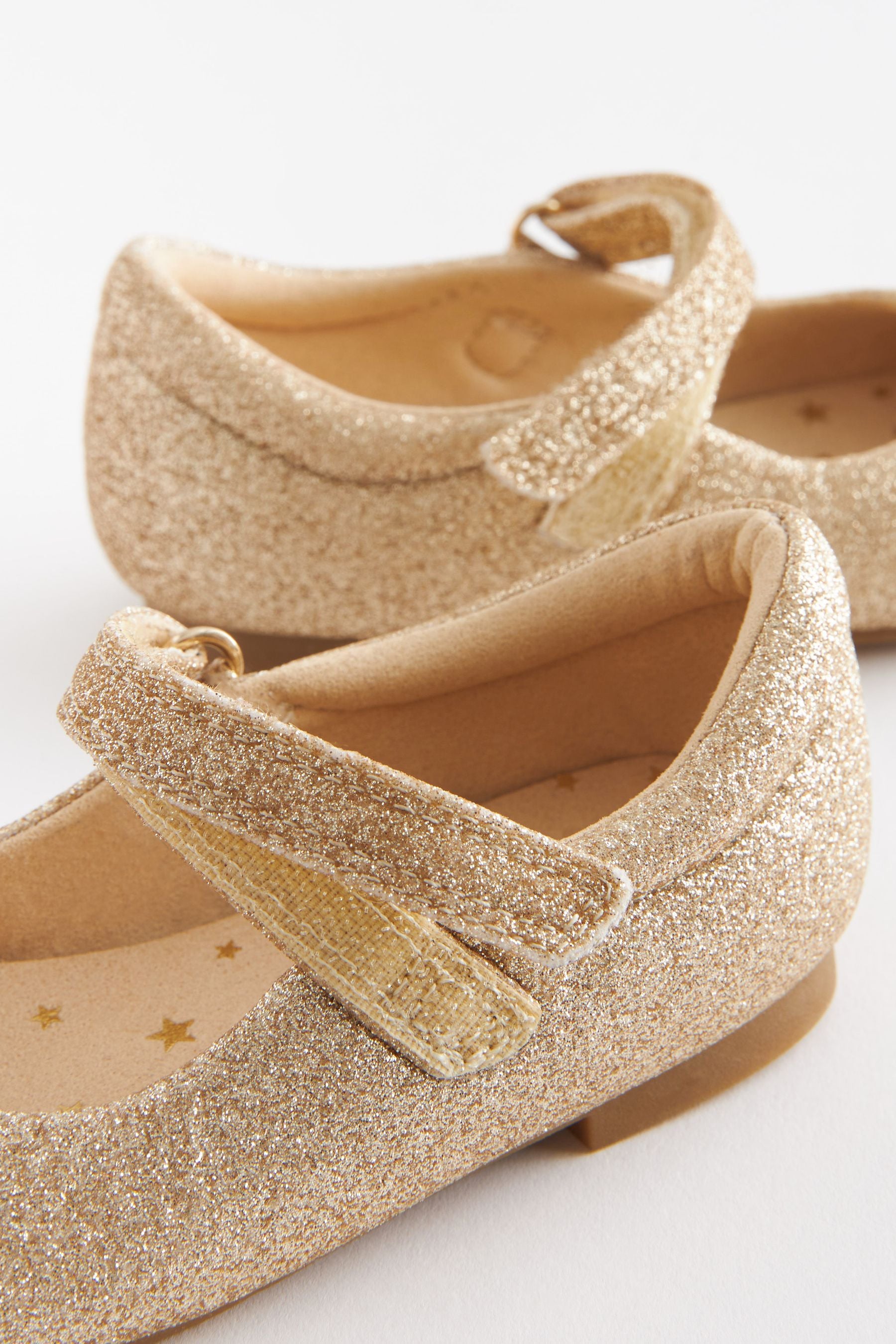 Gold Glitter Mary Jane Shoes