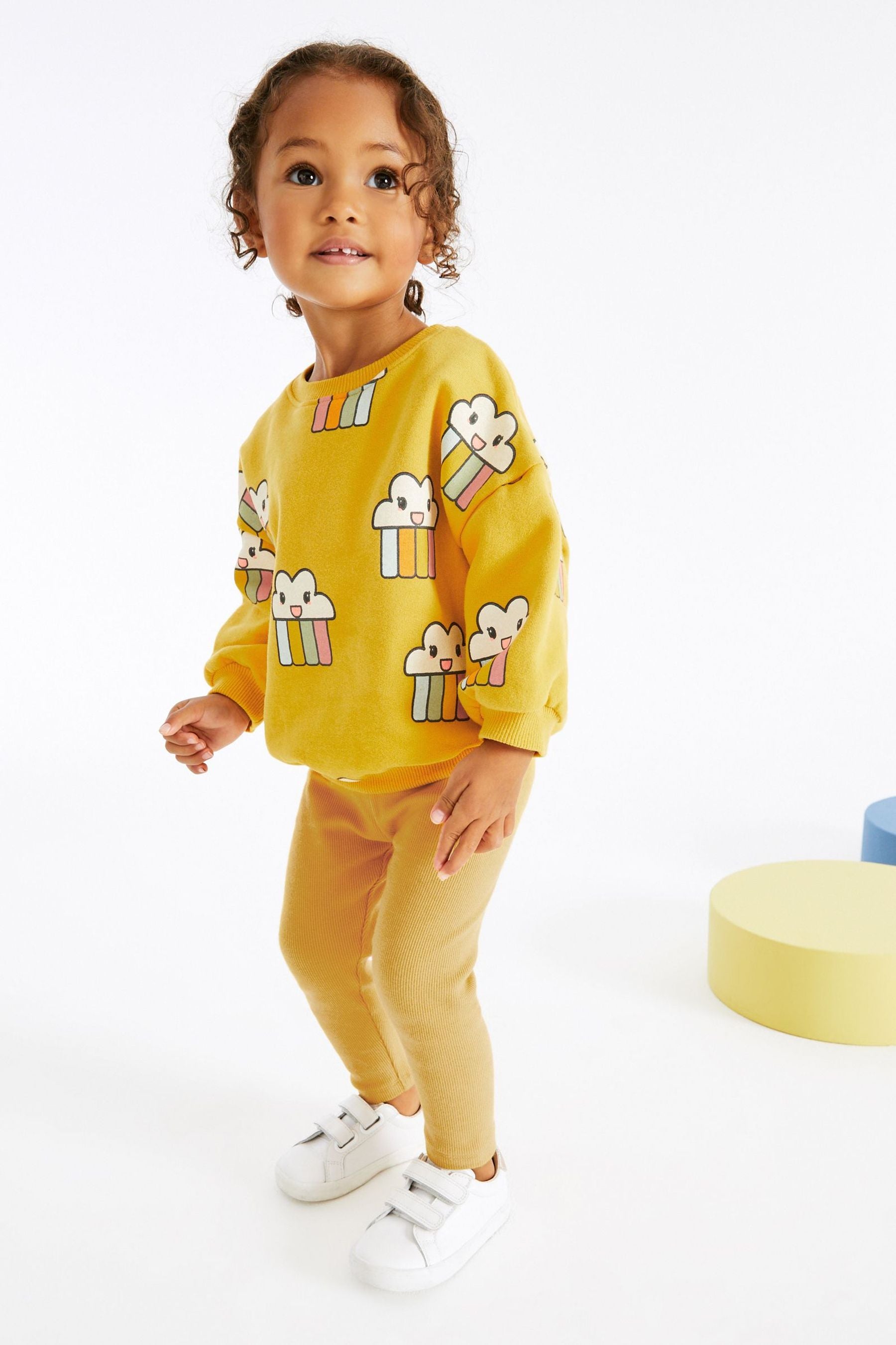 Ochre Rainbows Sweatshirt And Leggings Set (3mths-7yrs)