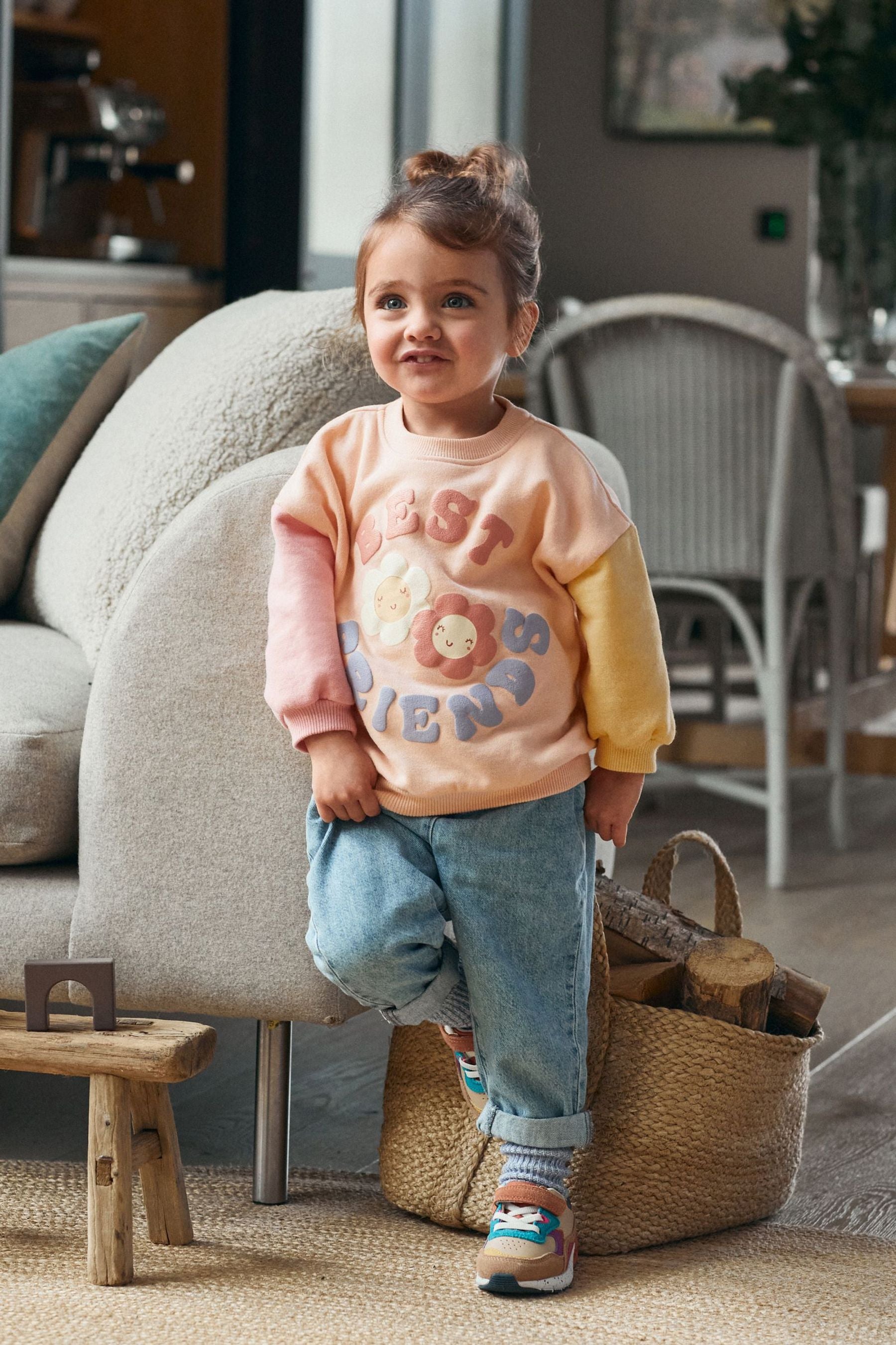 Pink Slogan Sweatshirt (3mths-7yrs)