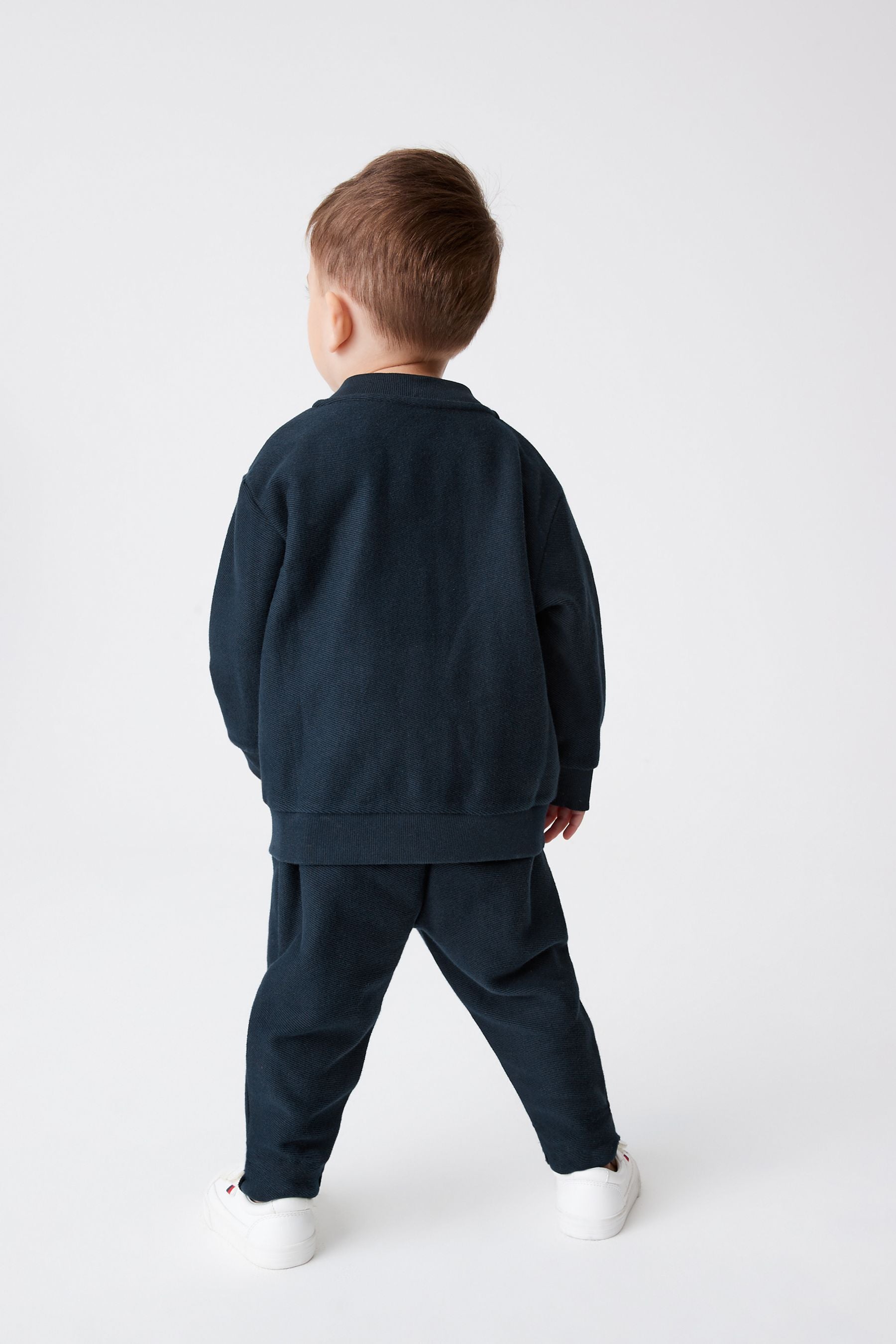 Navy Blue 3 Piece Jersey Bomber and Joggers Set (3mths-7yrs)