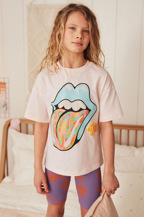 Rolling Stones License Purple/Orange Short Pyjamas (3-16yrs)