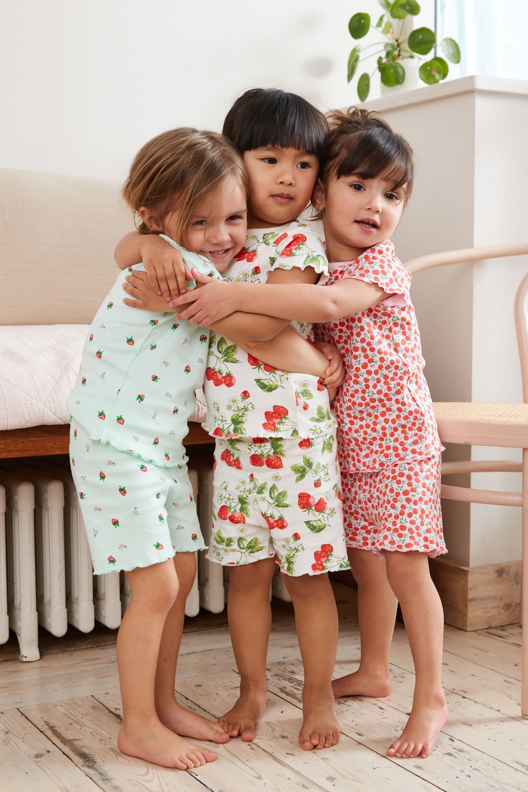 Multi Cherry Short Pyjamas 3 Pack (9mths-16yrs)