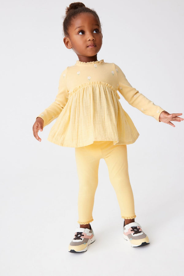 Lemon Yellow Long Sleeve Blouse (3mths-7yrs)