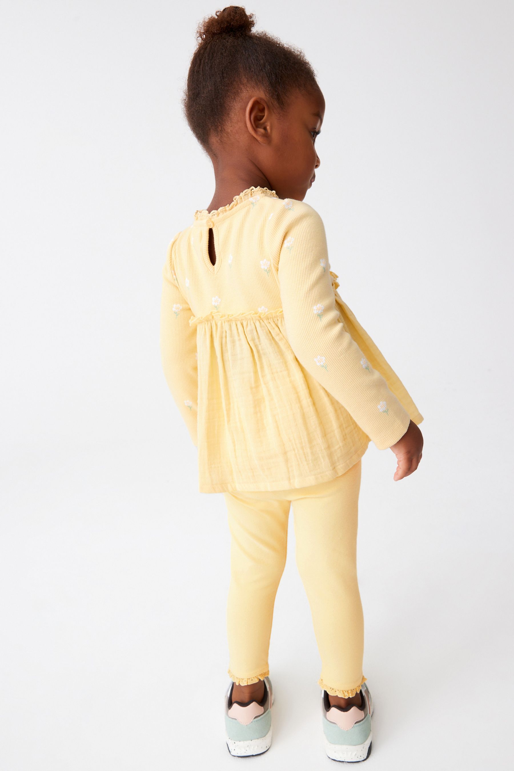 Lemon Yellow Long Sleeve Blouse (3mths-7yrs)