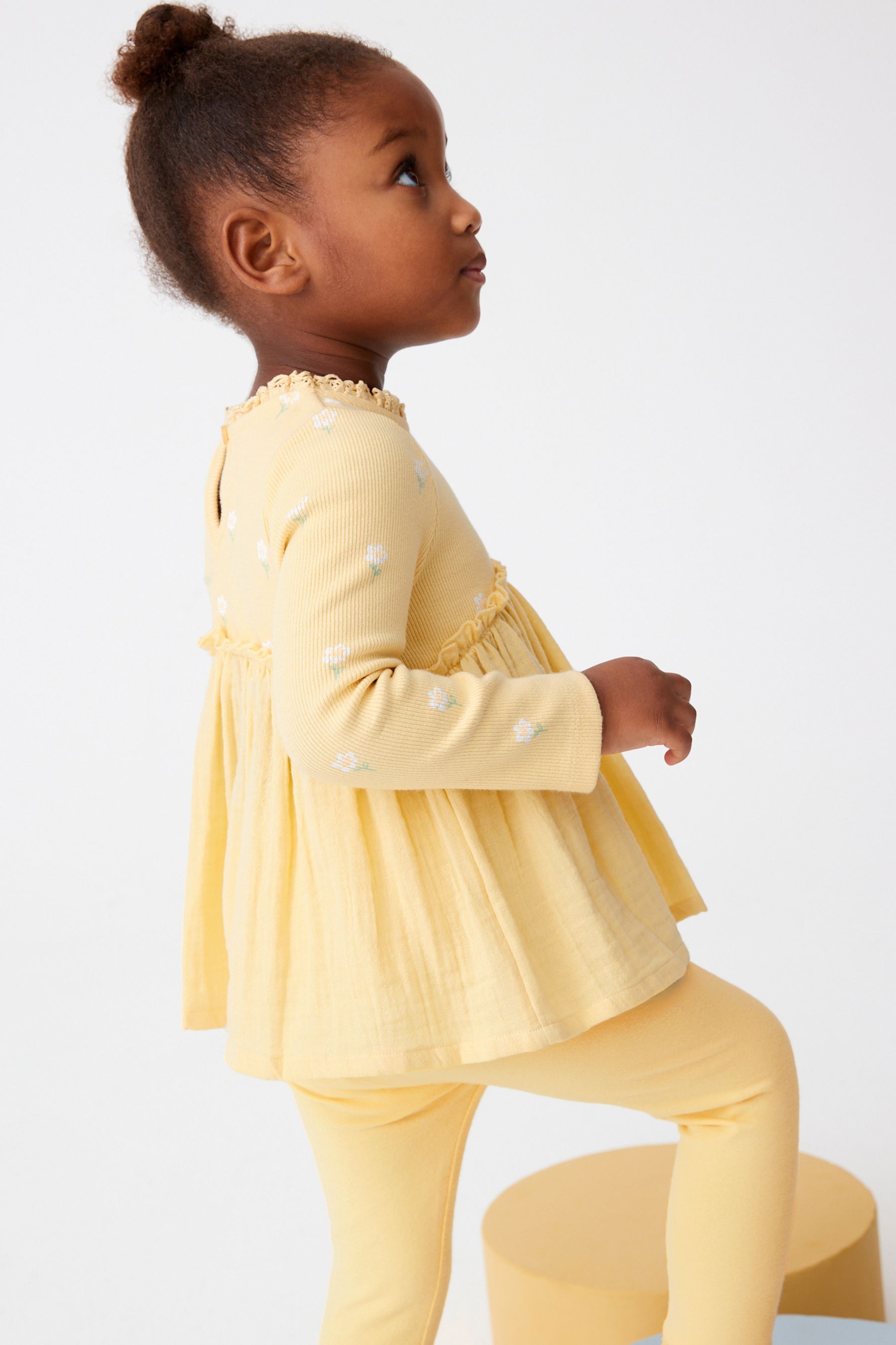 Lemon Yellow Long Sleeve Blouse (3mths-7yrs)