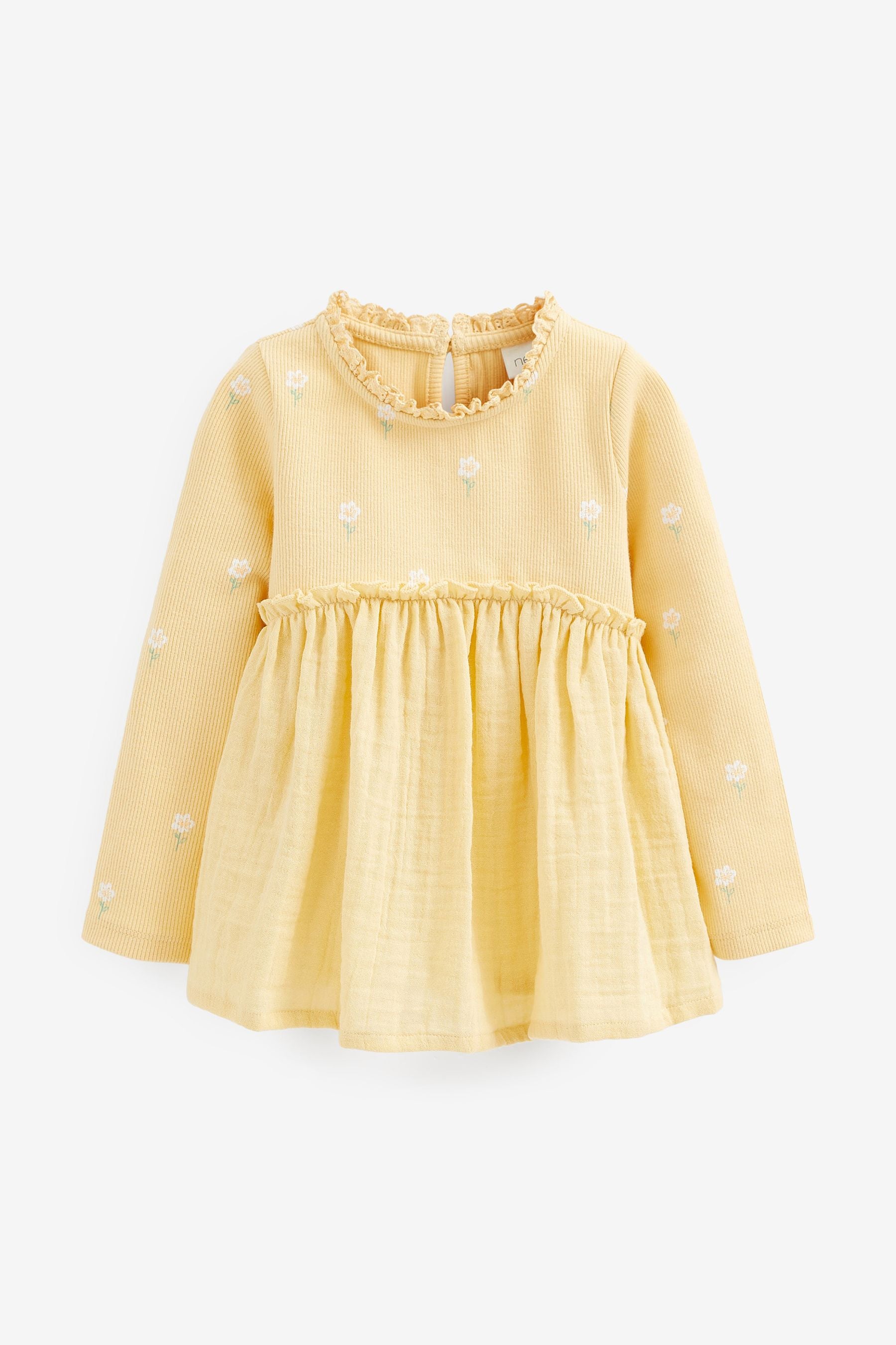 Lemon Yellow Long Sleeve Blouse (3mths-7yrs)