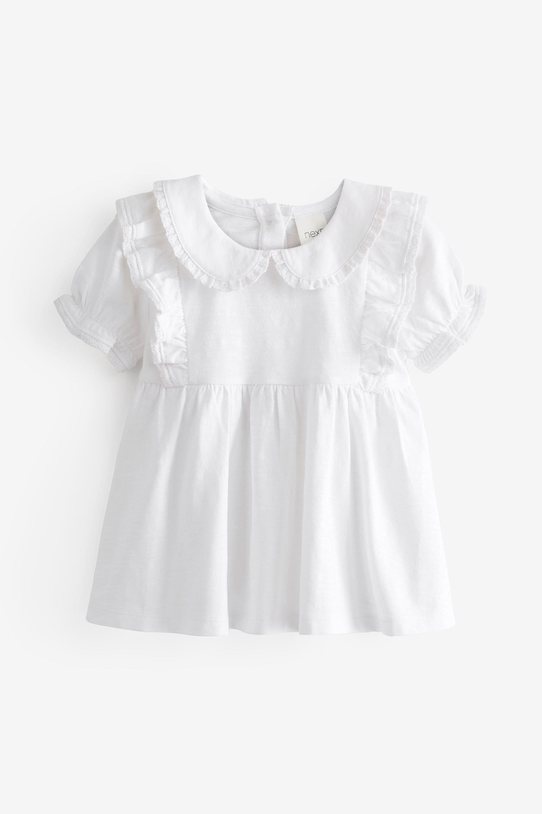 White Collar Frill Blouse (3mths-7yrs)