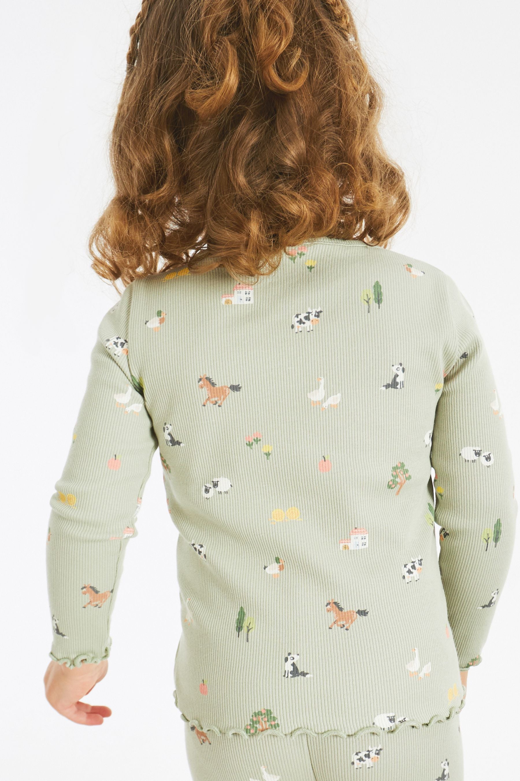 Sage Green Farm Long Sleeve Rib T-Shirt (3mths-7yrs)