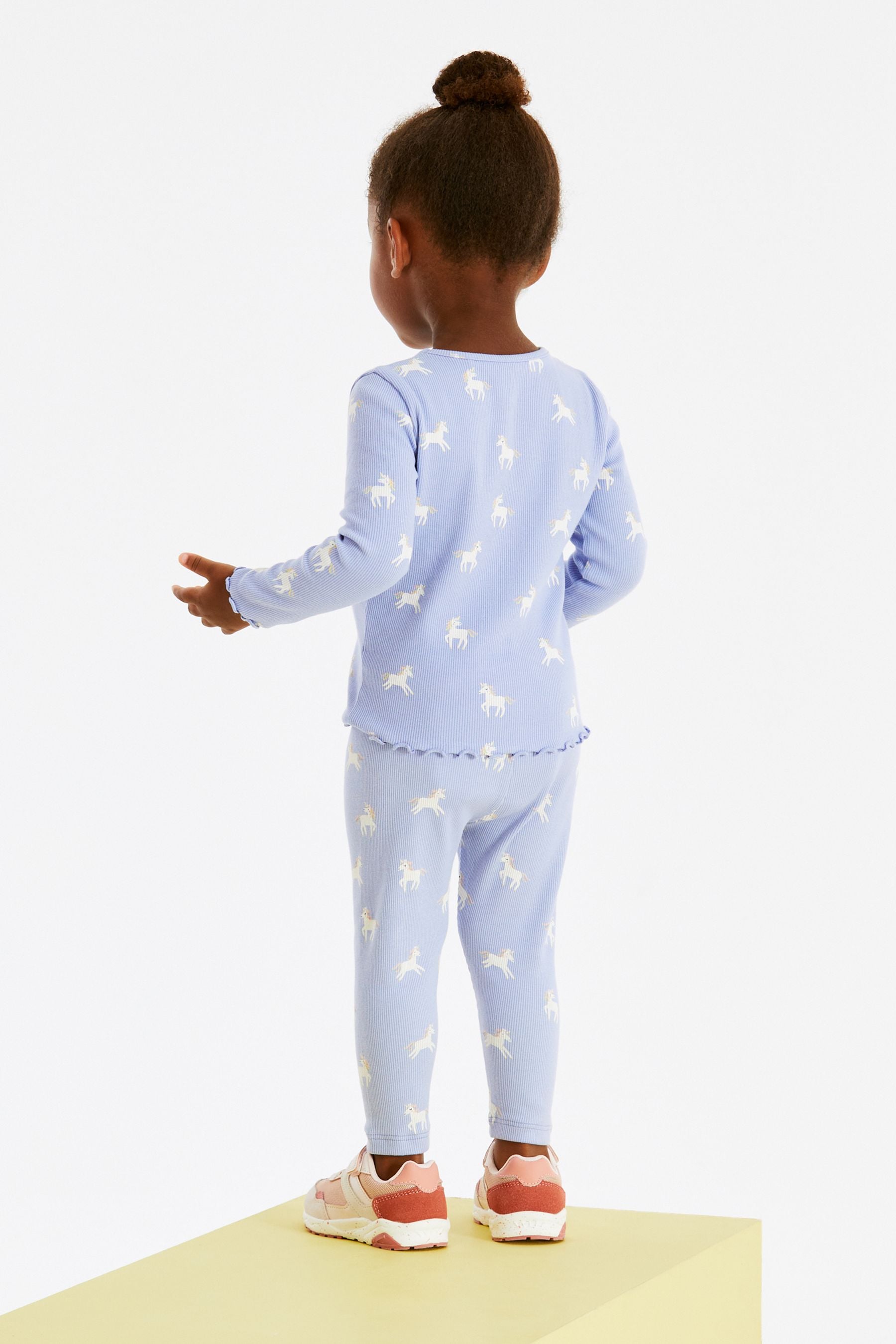 Blue Unicorn Long Sleeve Rib T-Shirt (3mths-7yrs)