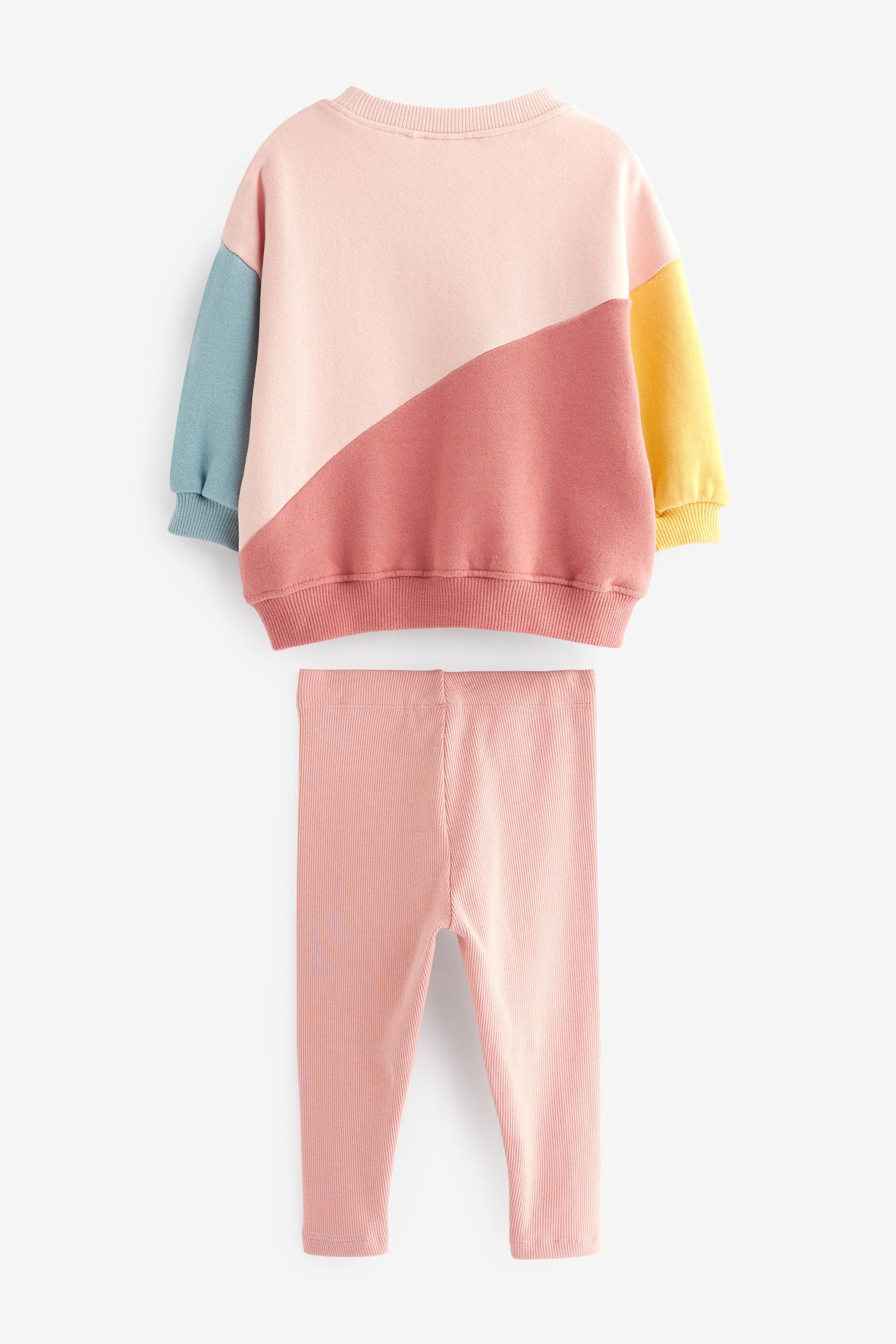 Colourblock Sweatshirt And Leggings Set (3mths-7yrs)