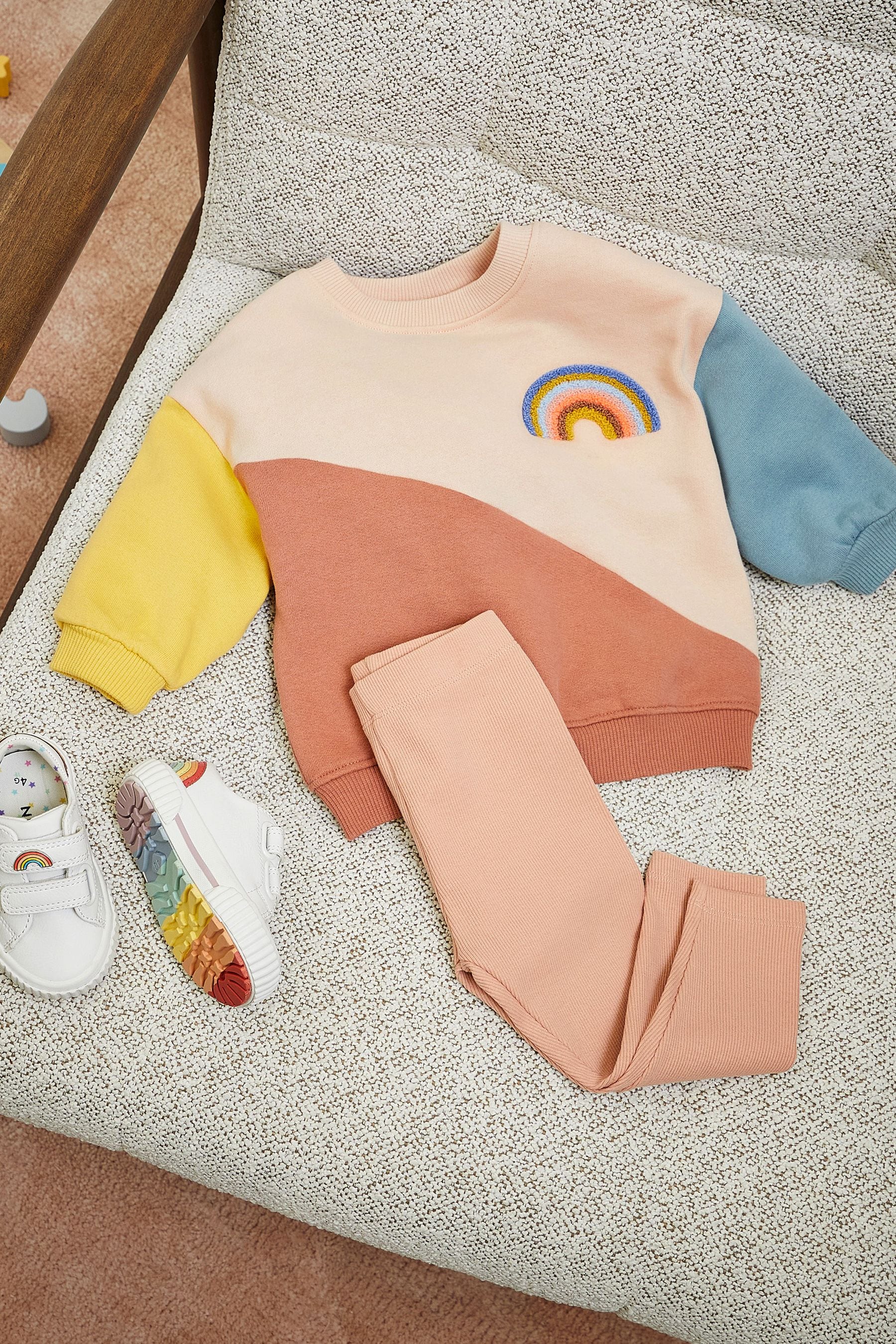 Colourblock Sweatshirt And Leggings Set (3mths-7yrs)