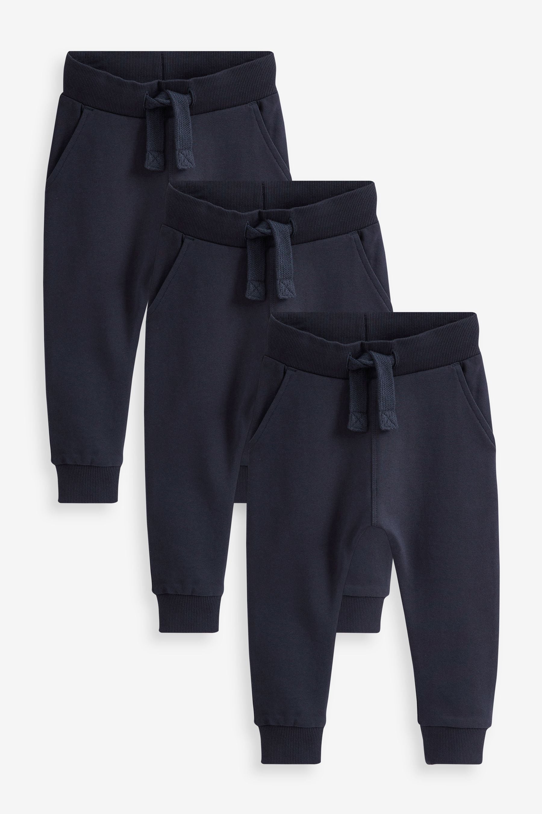 Navy Super Skinny Joggers 3 Pack (3mths-7yrs)