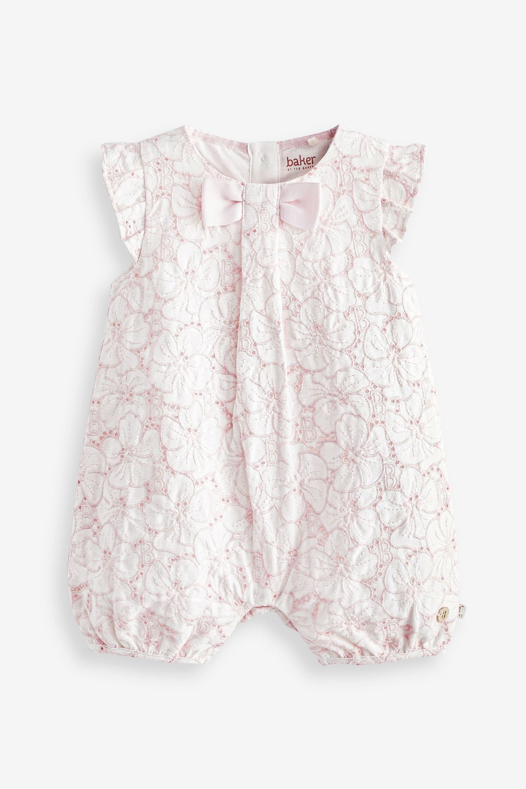 Pink Baker by Ted Baker Pink Baker Branded Broderie Romper