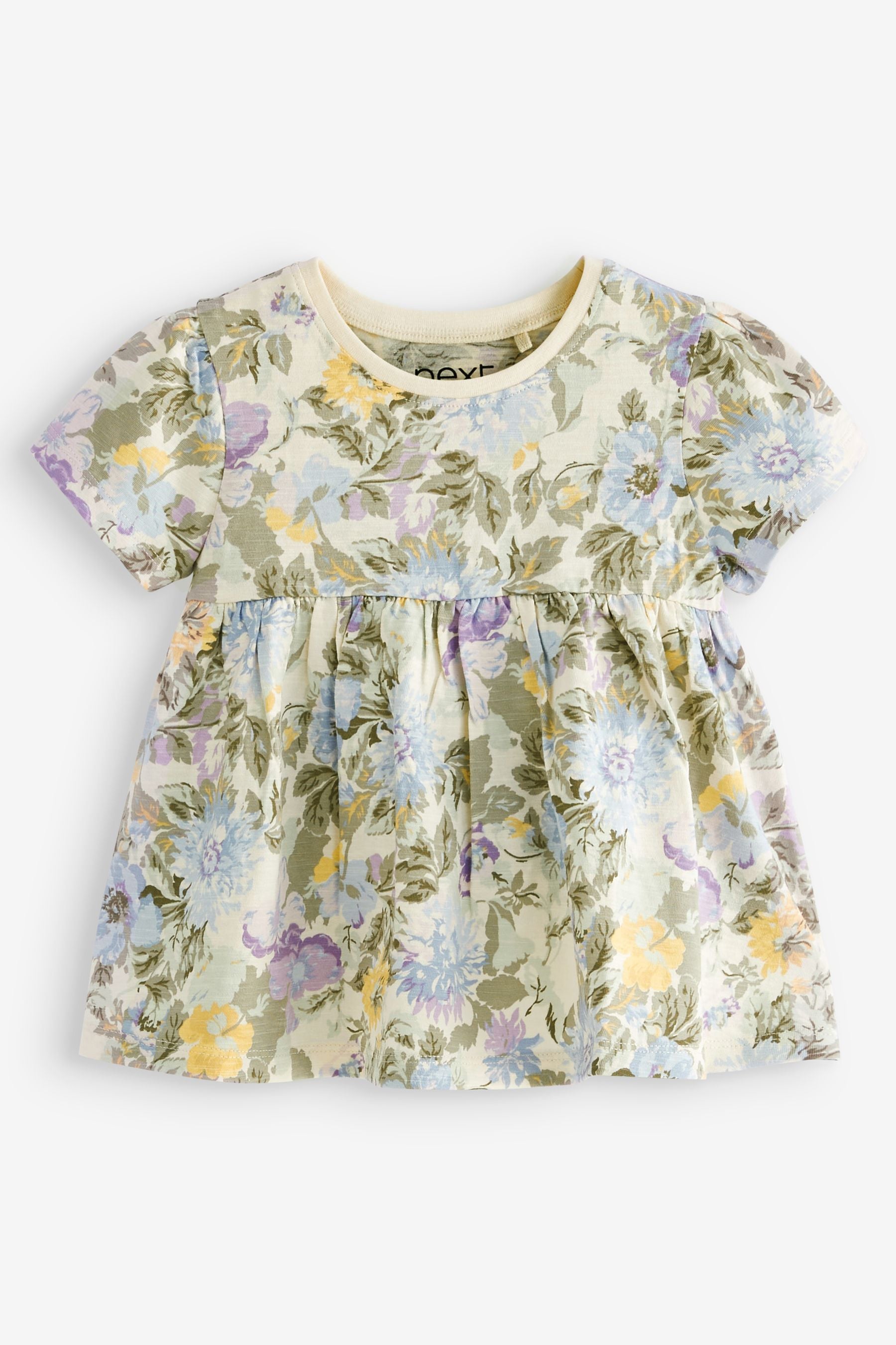 Lilac Purple Floral Cotton T-Shirt (3mths-7yrs)