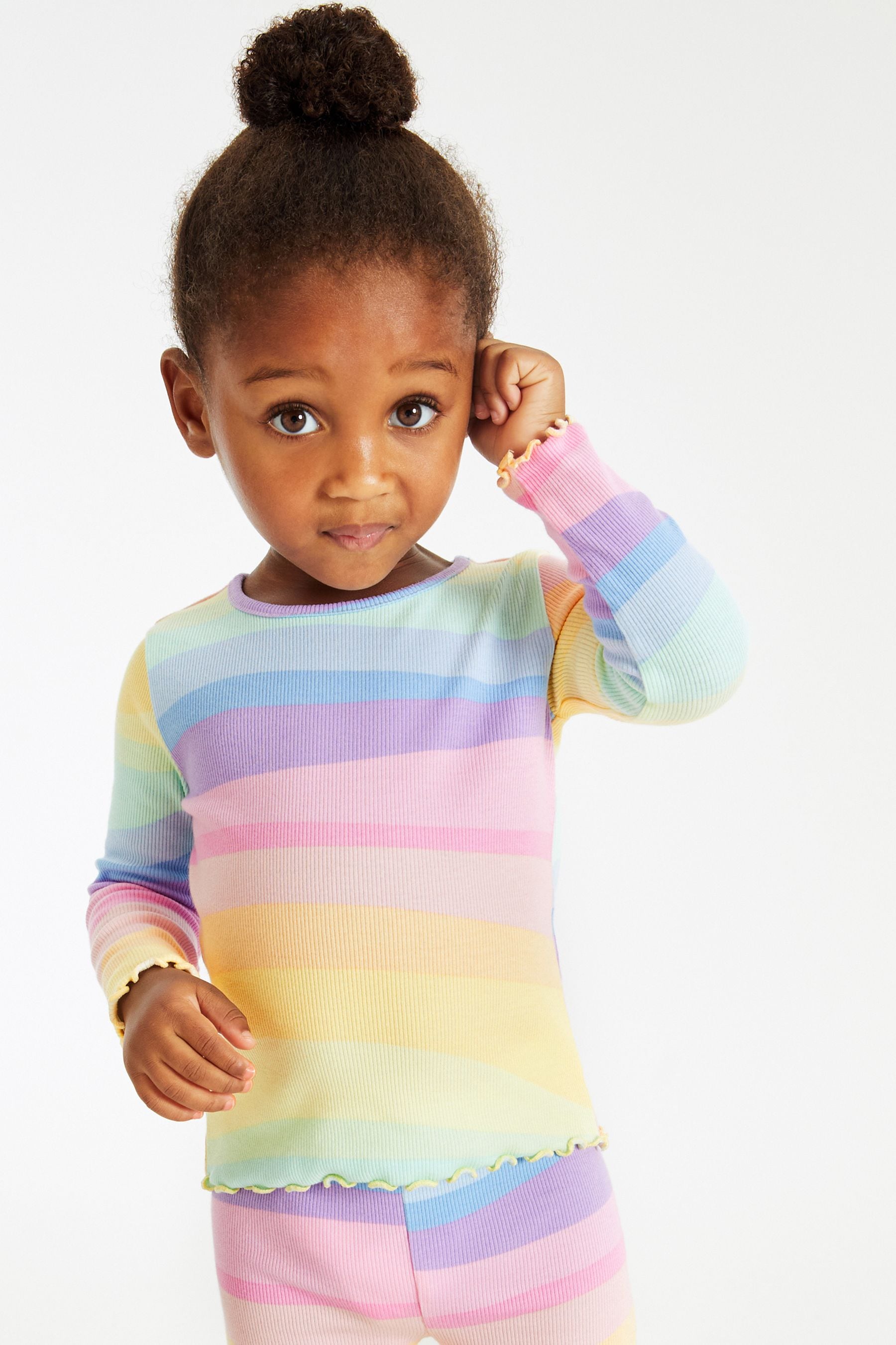 Rainbow Long Sleeve Rib T-Shirt (3mths-7yrs)