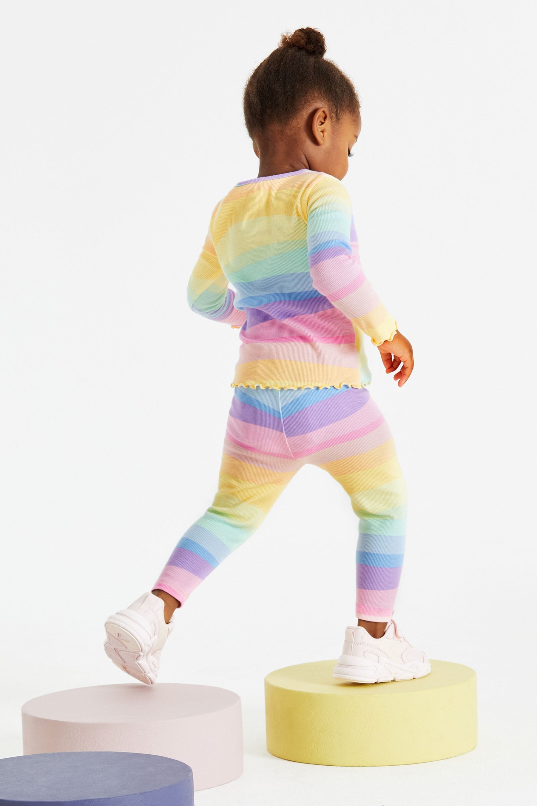 Rainbow Long Sleeve Rib T-Shirt (3mths-7yrs)