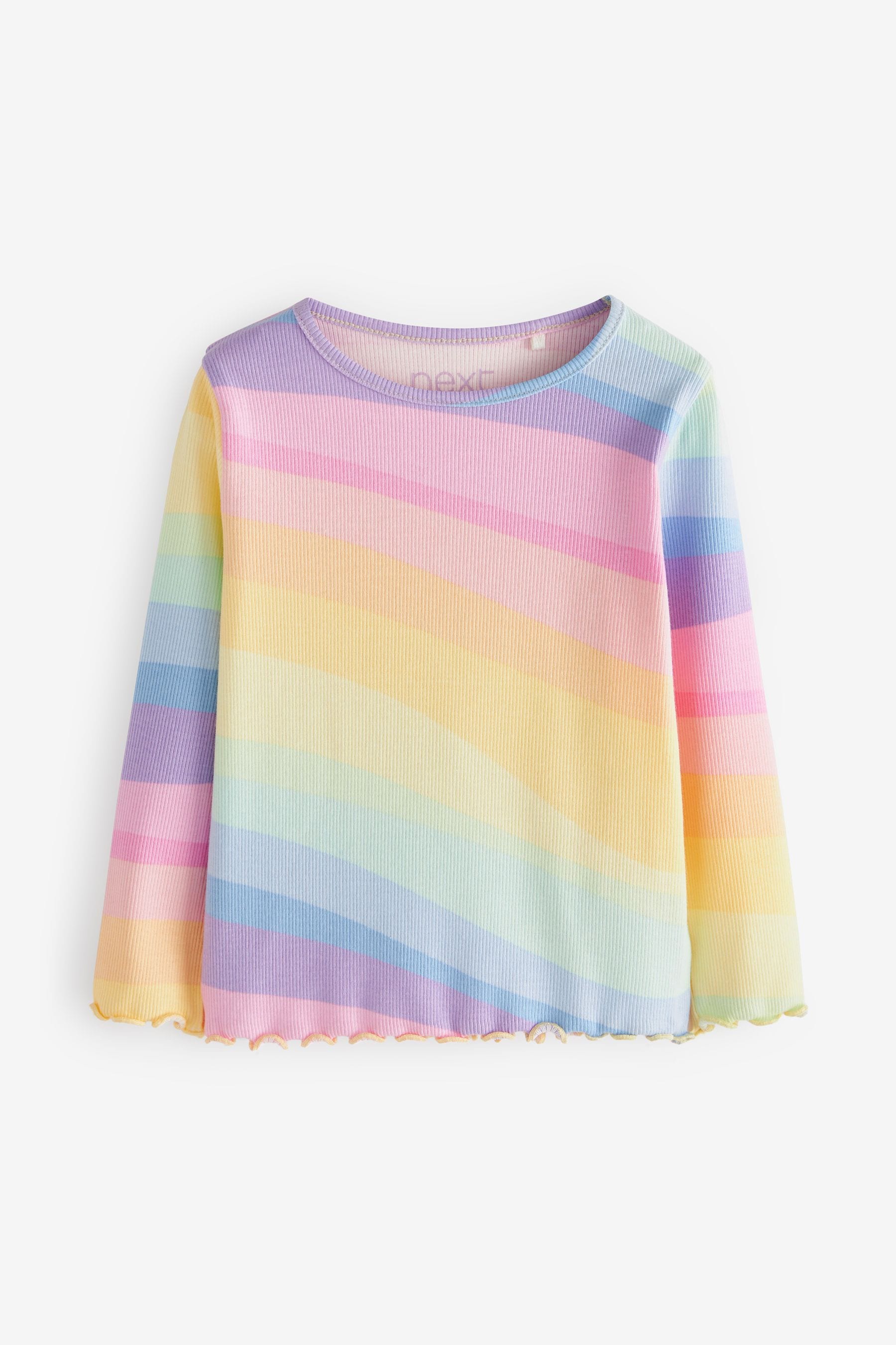 Rainbow Long Sleeve Rib T-Shirt (3mths-7yrs)