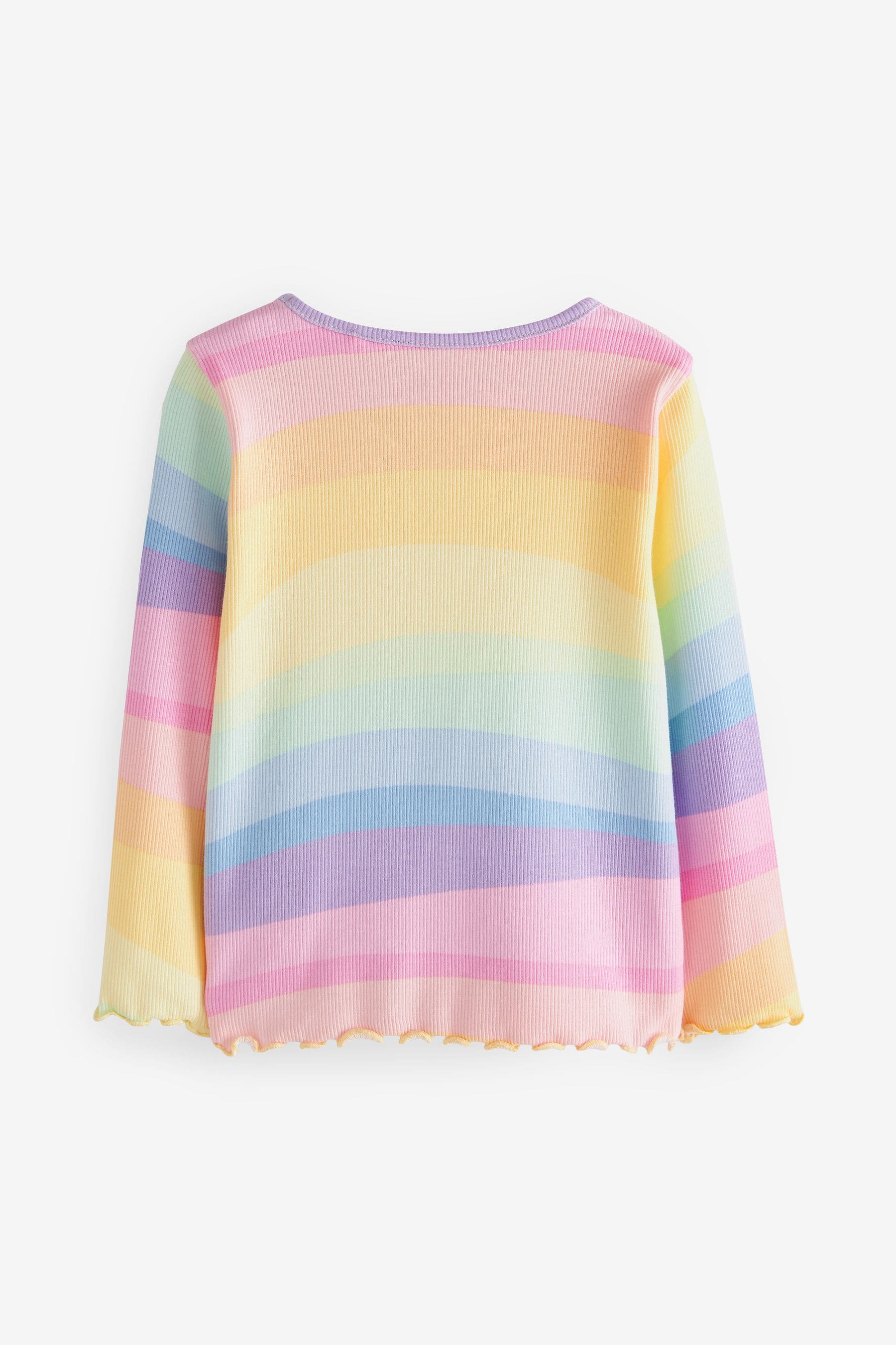 Rainbow Long Sleeve Rib T-Shirt (3mths-7yrs)