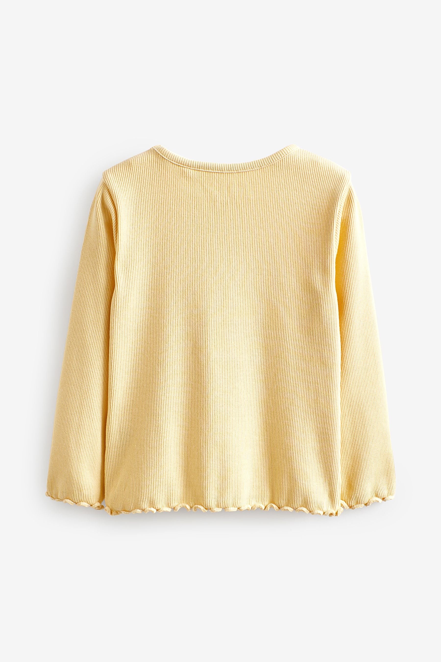 Lemon Yellow Long Sleeve Rib T-Shirt (3mths-7yrs)