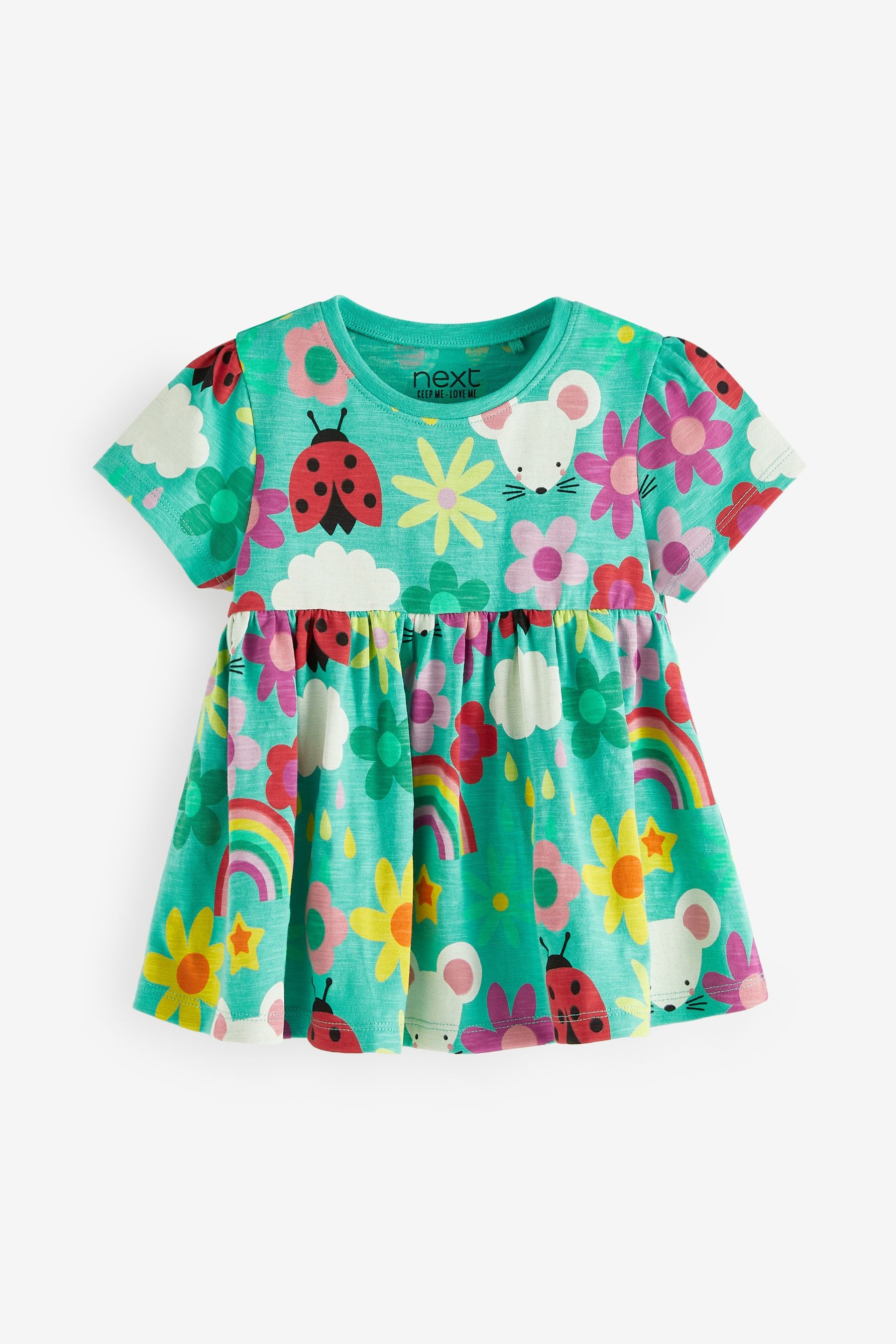 Green Floral Character Cotton T-Shirt (3mths-7yrs)