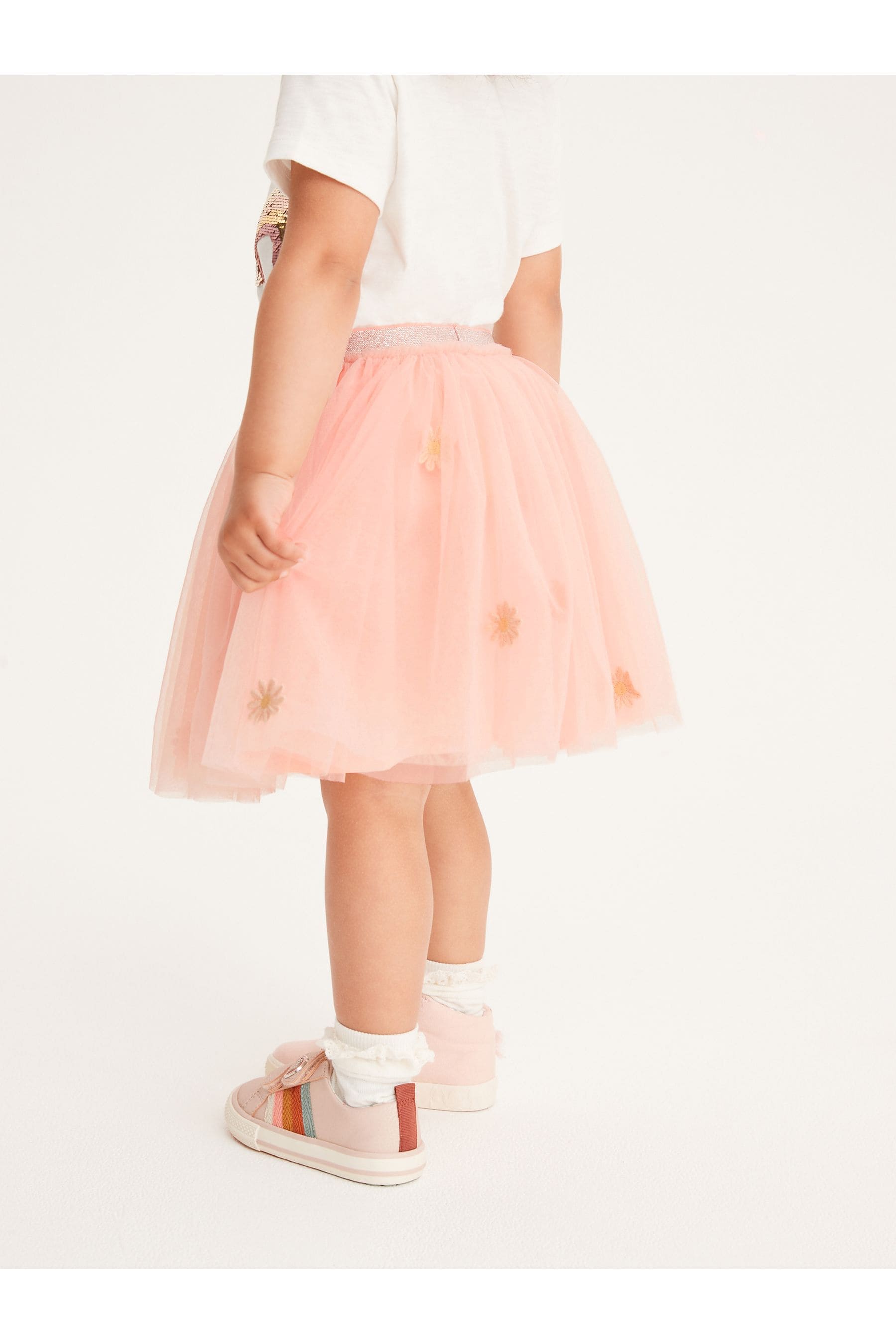 Pale Pink Floral Tutu Skirt (3mths-7yrs)