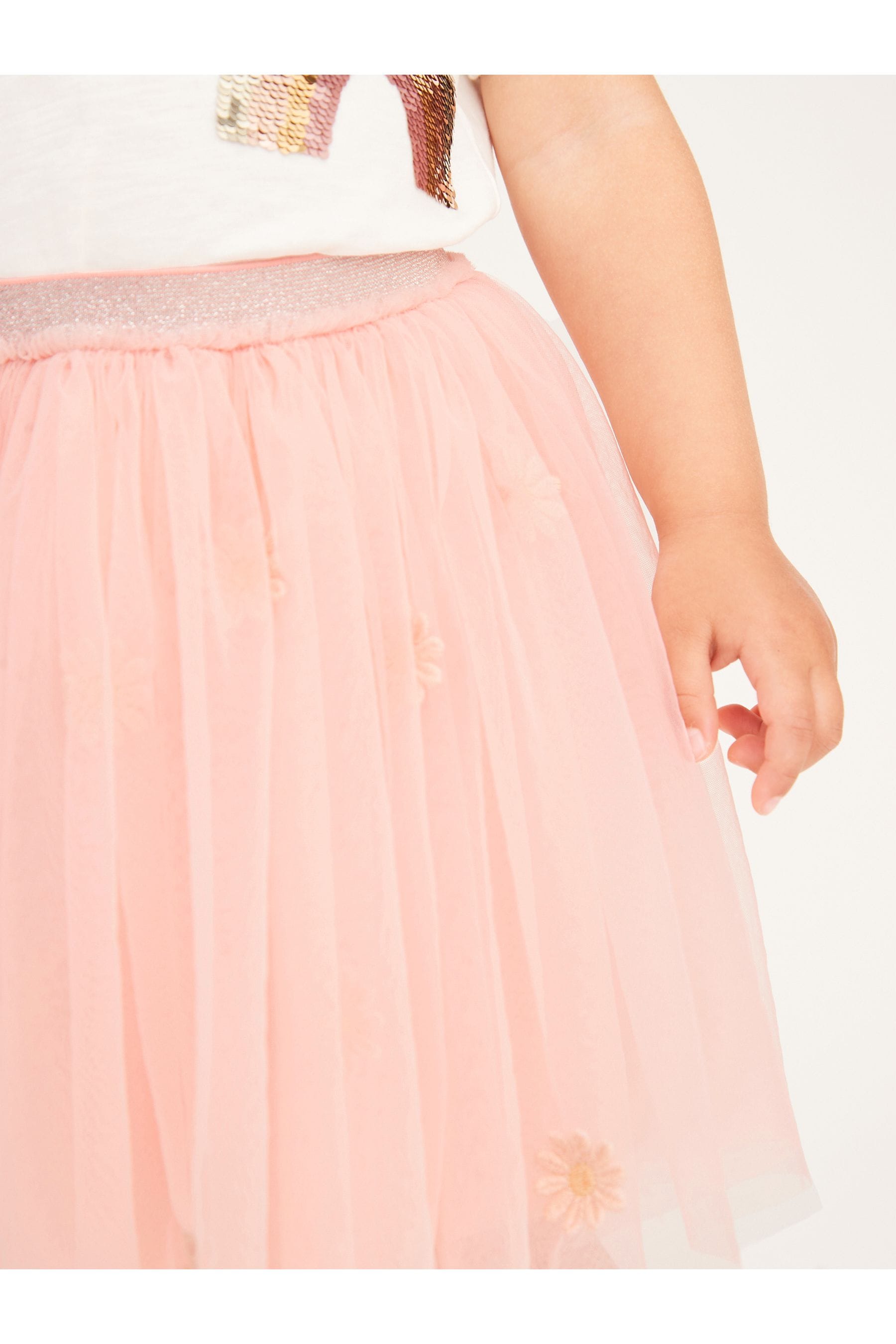 Pale Pink Floral Tutu Skirt (3mths-7yrs)