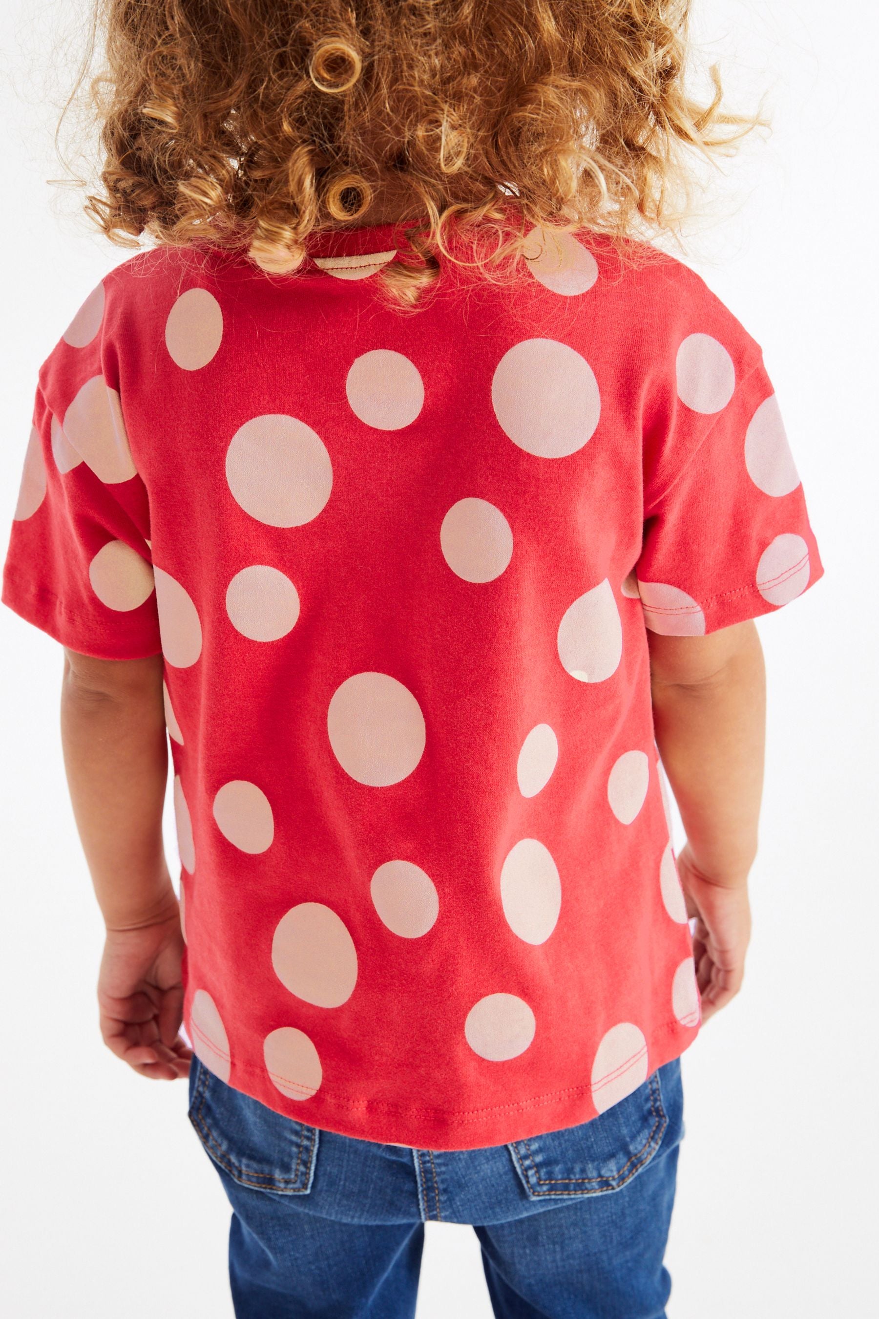 Red Short Sleeve Sleeve Minnie Mouse Bag T-Shirt (3mths-7yrs)