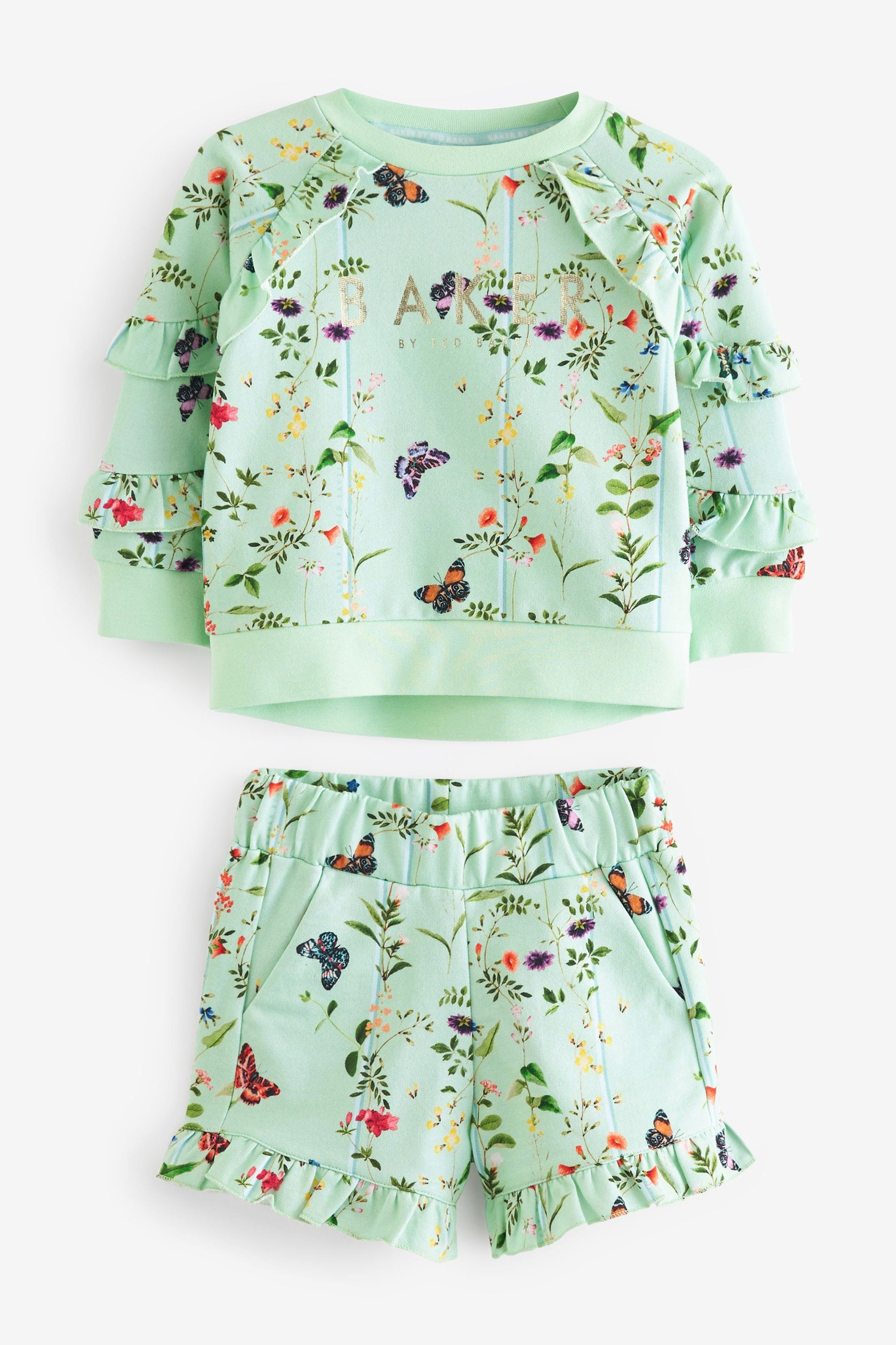 Mint Green Baker by Ted Baker Mint Green Sweater And Short Set