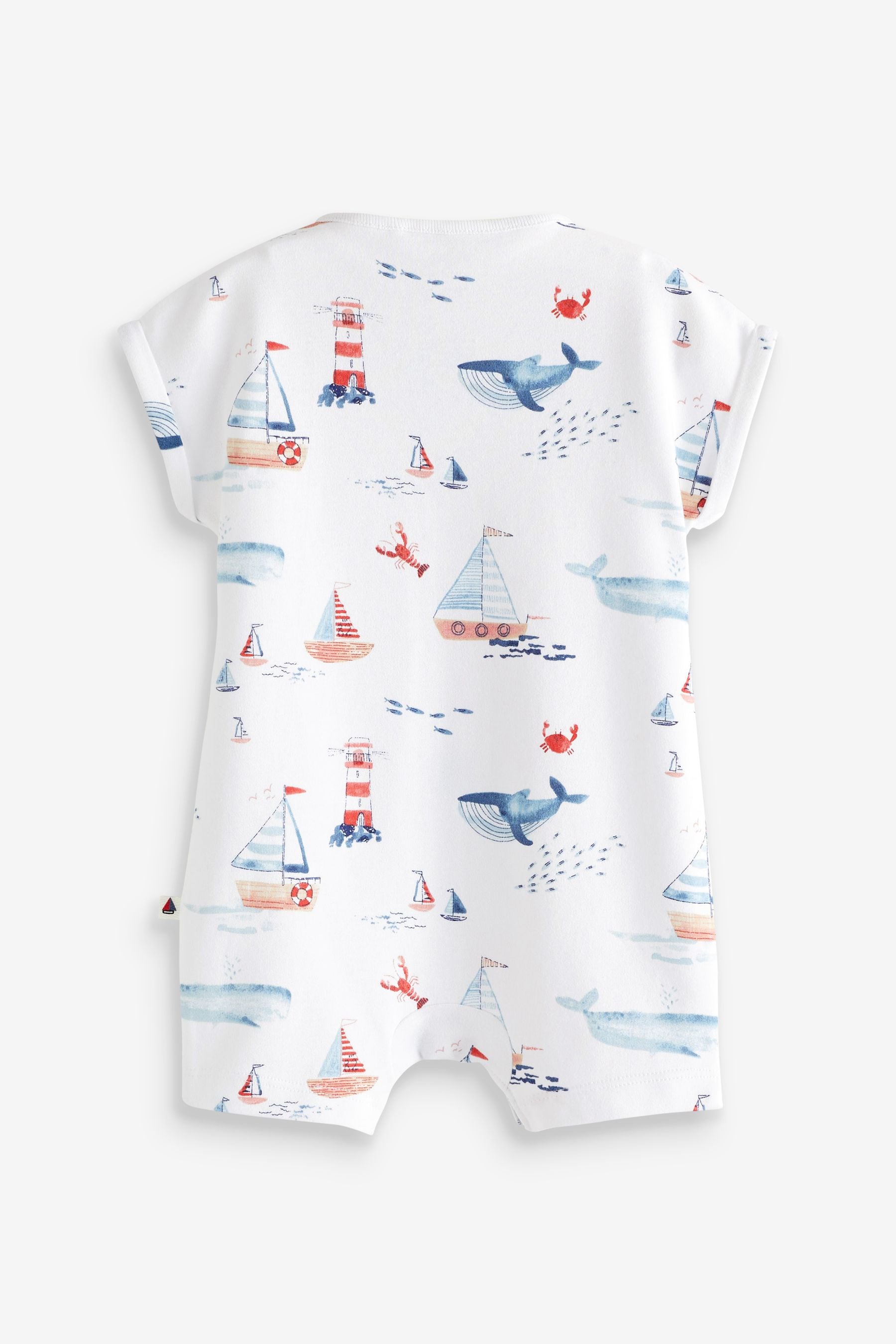 Blue/White Boat Baby Rompers 3 Pack