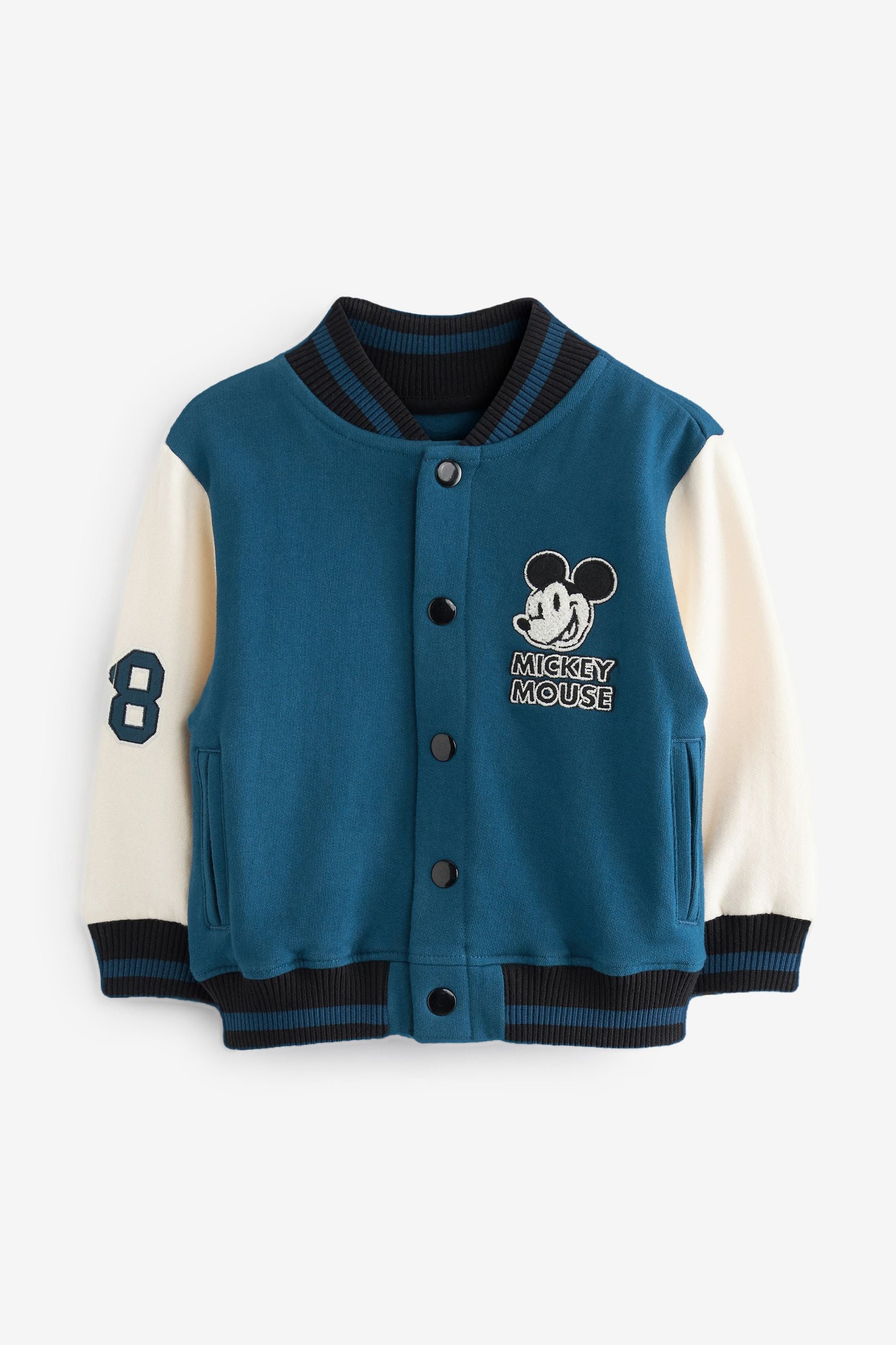 Navy Blue Disney Mickey Mouse Varsity Jacket (3mths-8yrs)